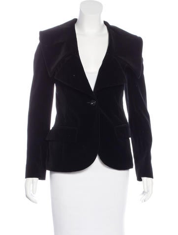 Valentino Oversize Lapel Velvet Blazer