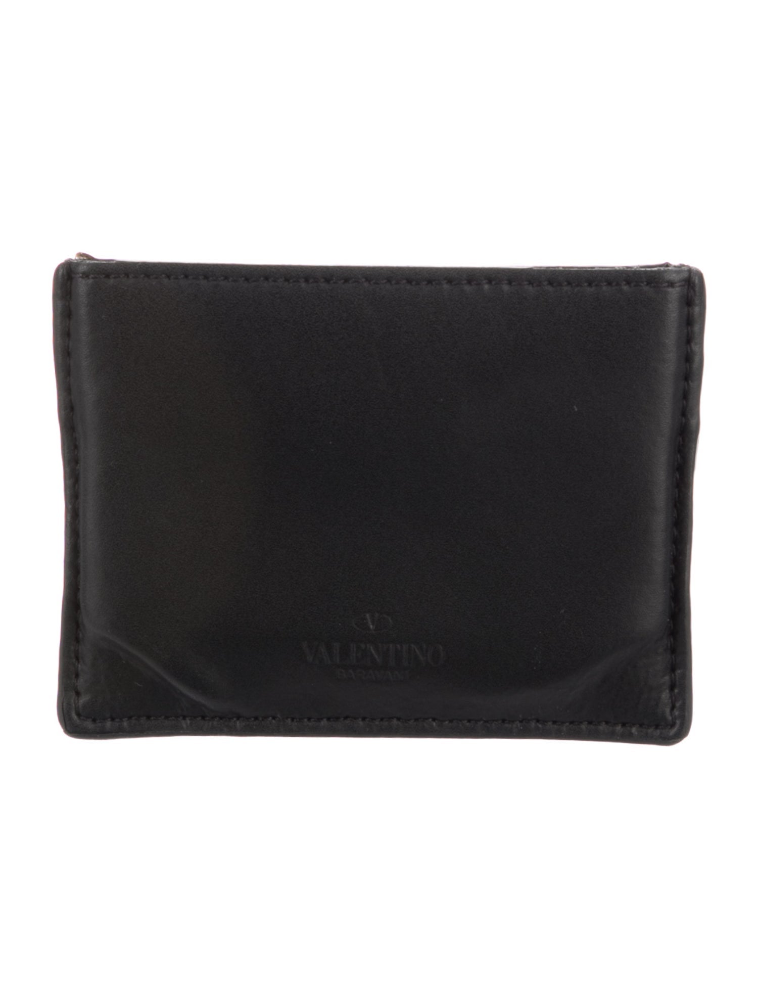 Valentino Small Credit Card Holder Leather Card Holder