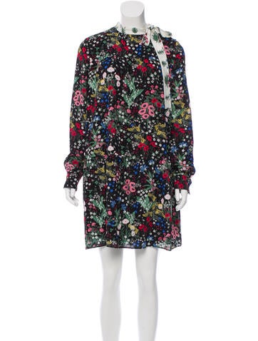 Valentino Silk Floral Print Dress w/ Tags
