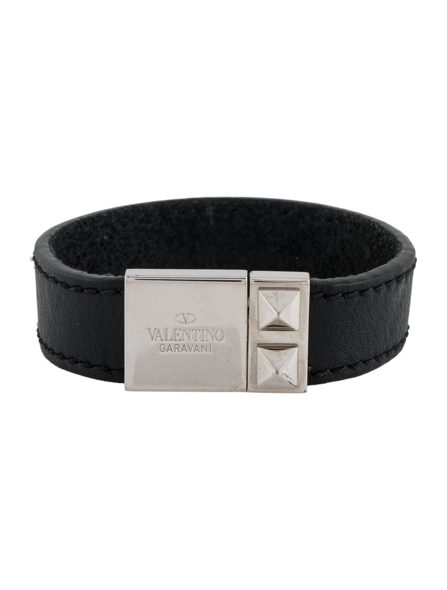 Valentino Leather Wrap Bracelet
