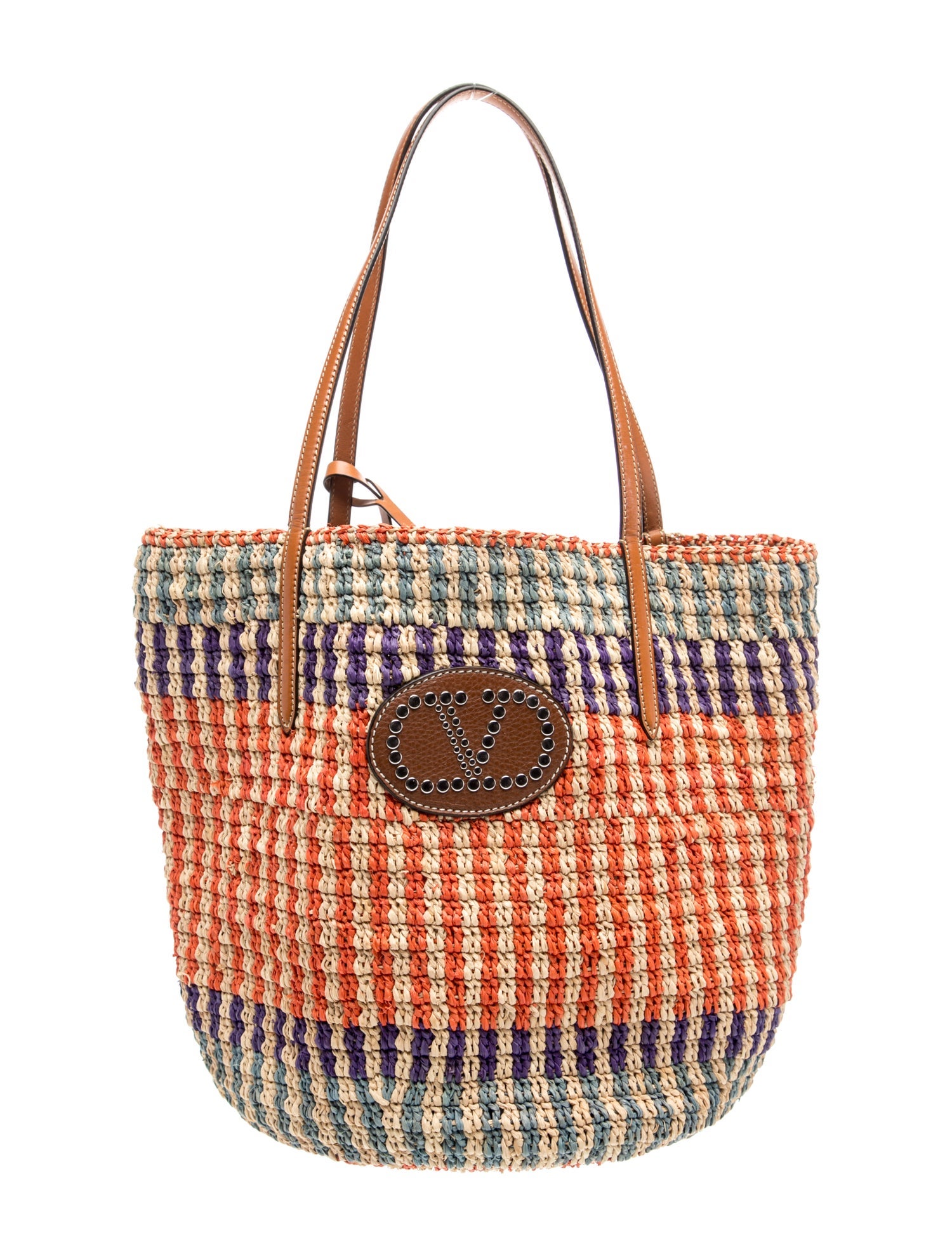 Valentino Raffia Shoulder Bag - Neutrals Shoulder Bags, Handbags