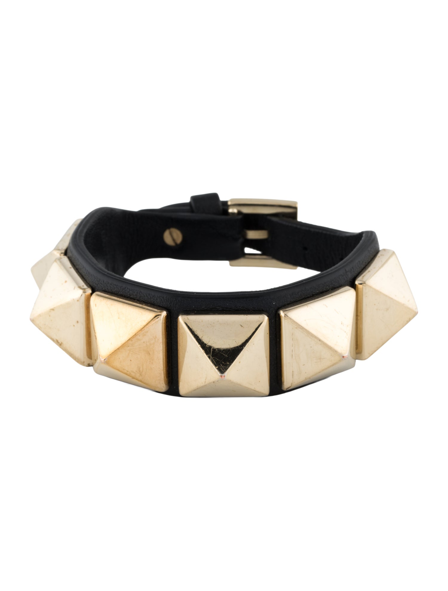 Valentino Leather 'Va Va Voom' Rockstud Wrap Bracelet