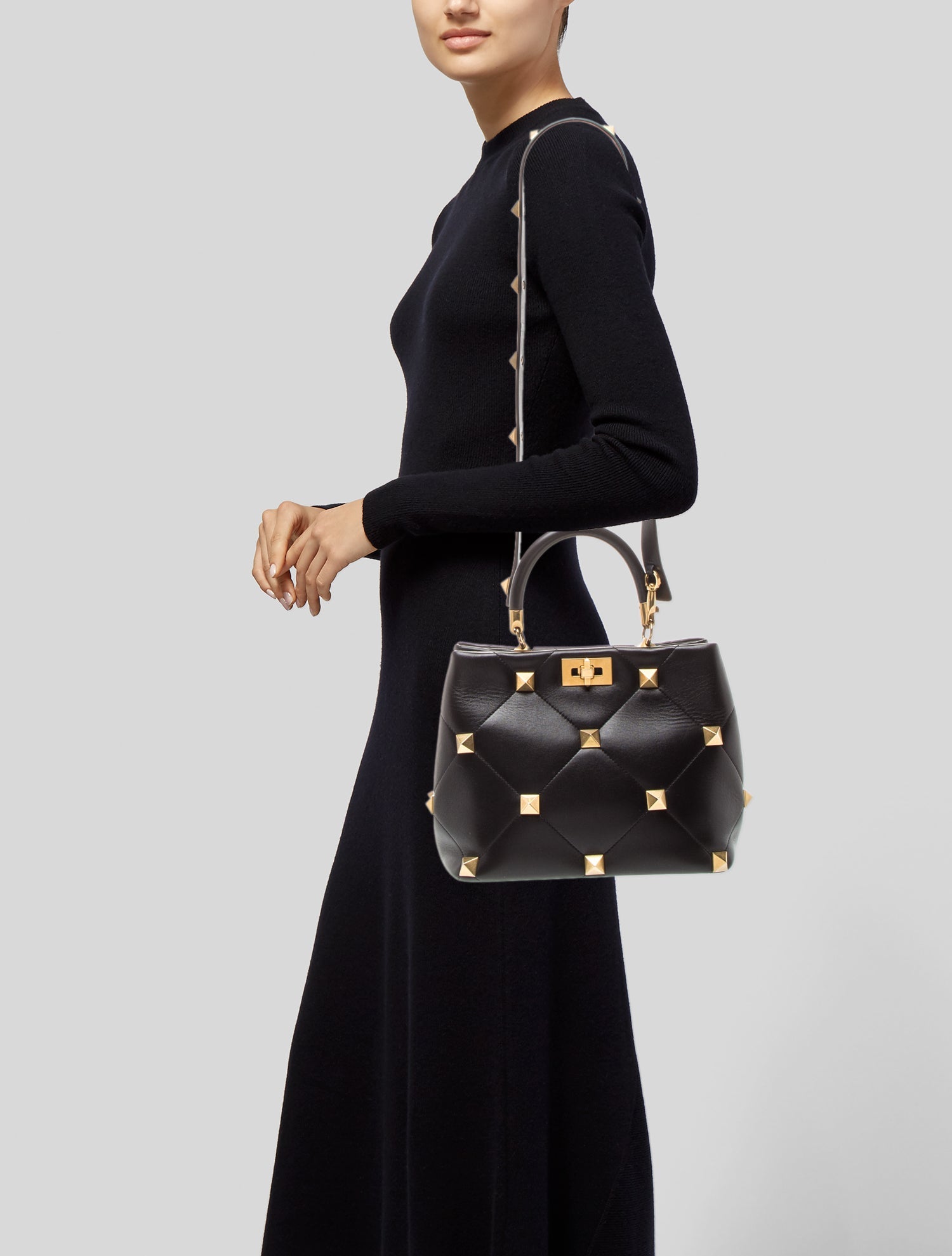 Valentino Roman Stud Top Handle Bag