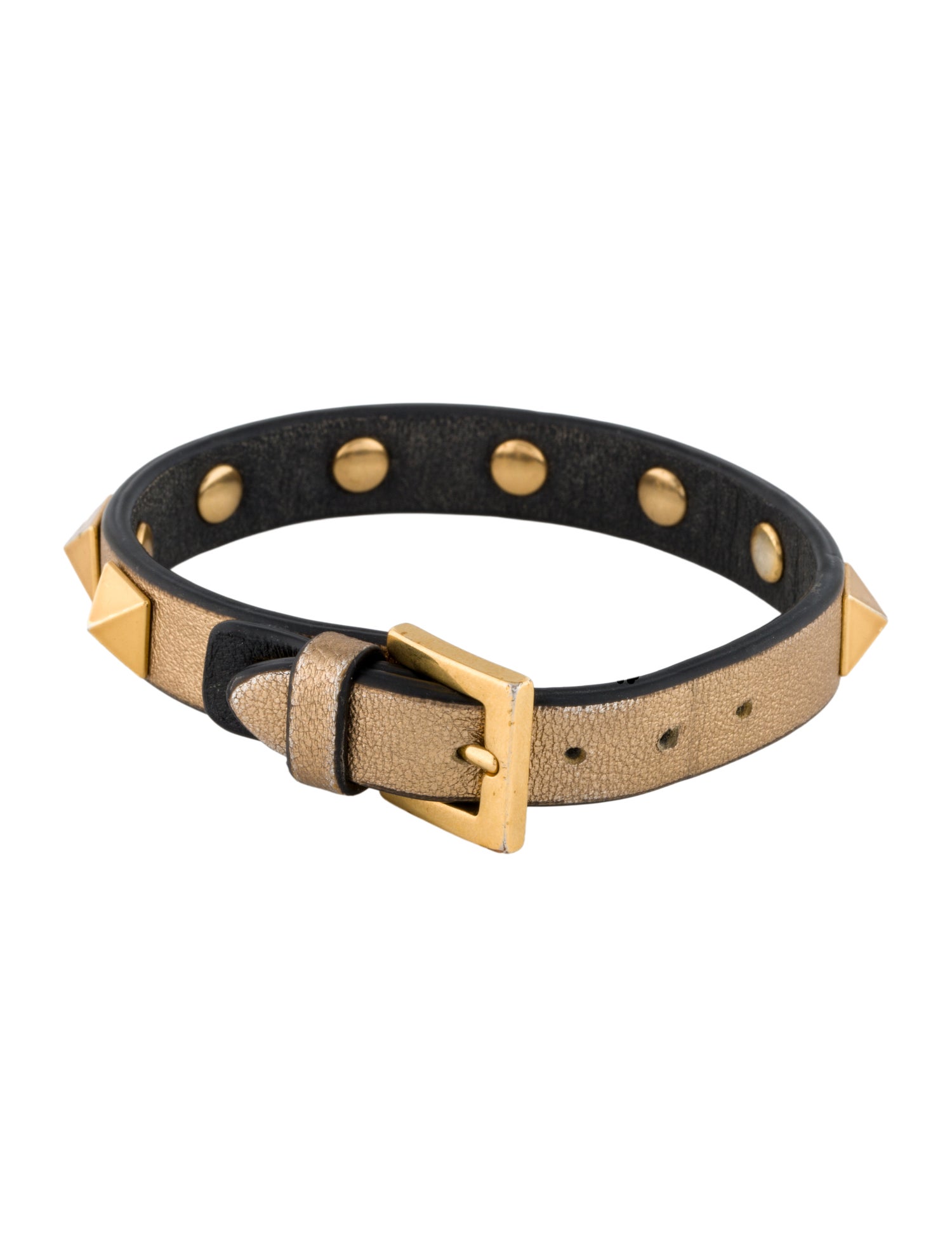 Valentino Leather Rockstud Wrap Bracelet