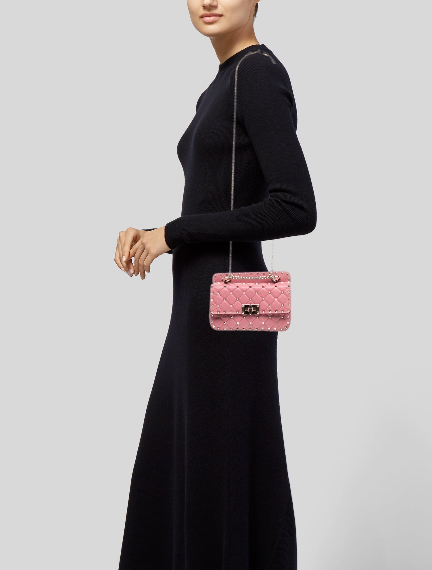 Valentino Rockstud Spike Top Handle Bag