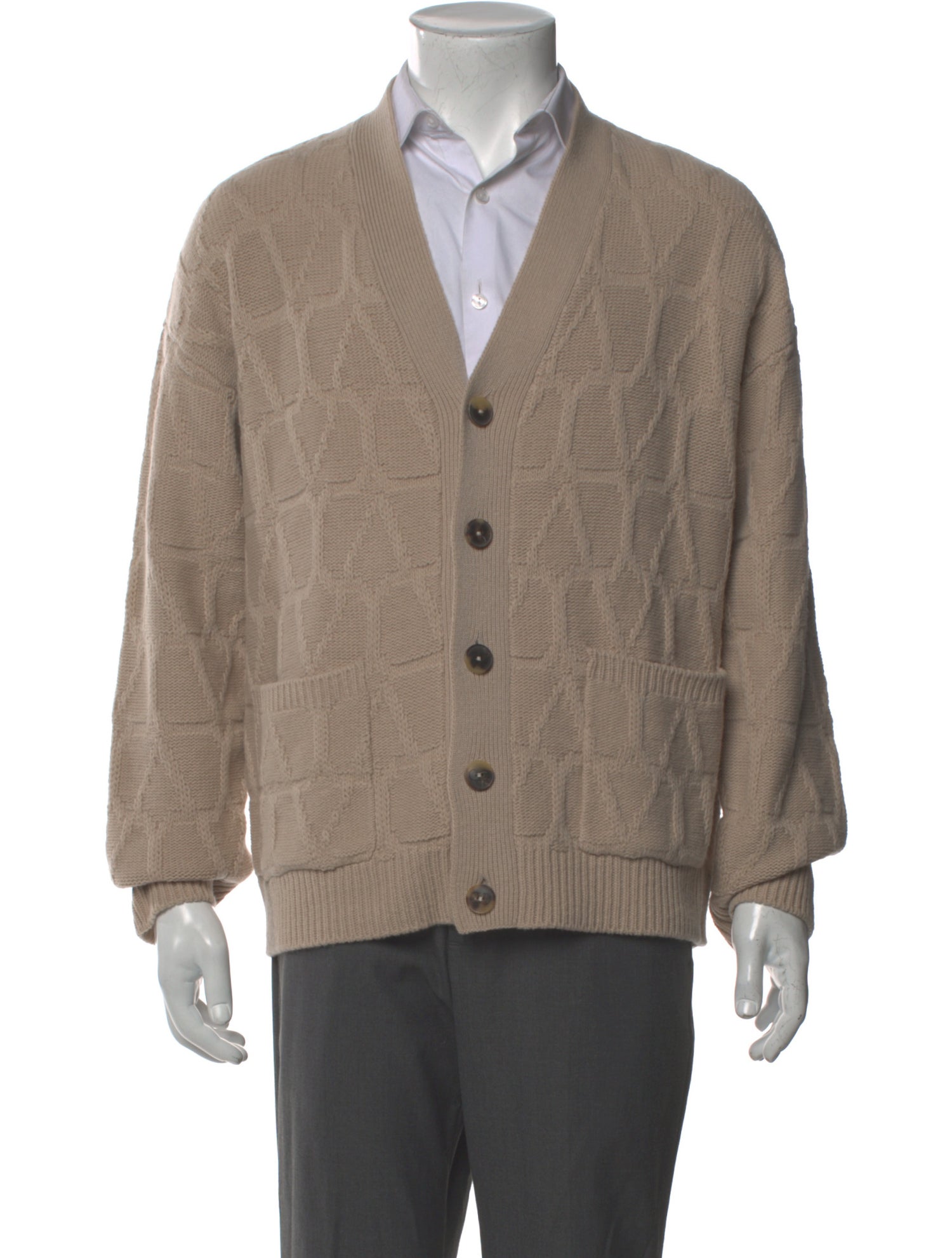 Valentino Virgin Wool V-Neck Cardigan w/ Tags