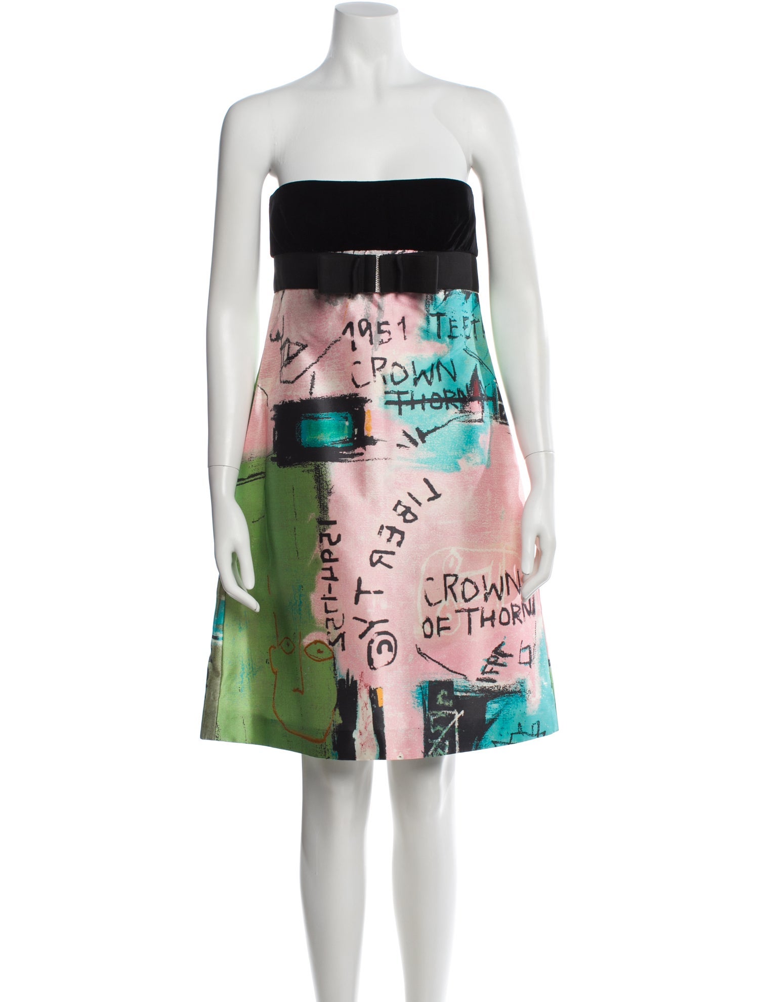 Valentino Vintage 2006 'Basquiat Tribute' Mini Dress