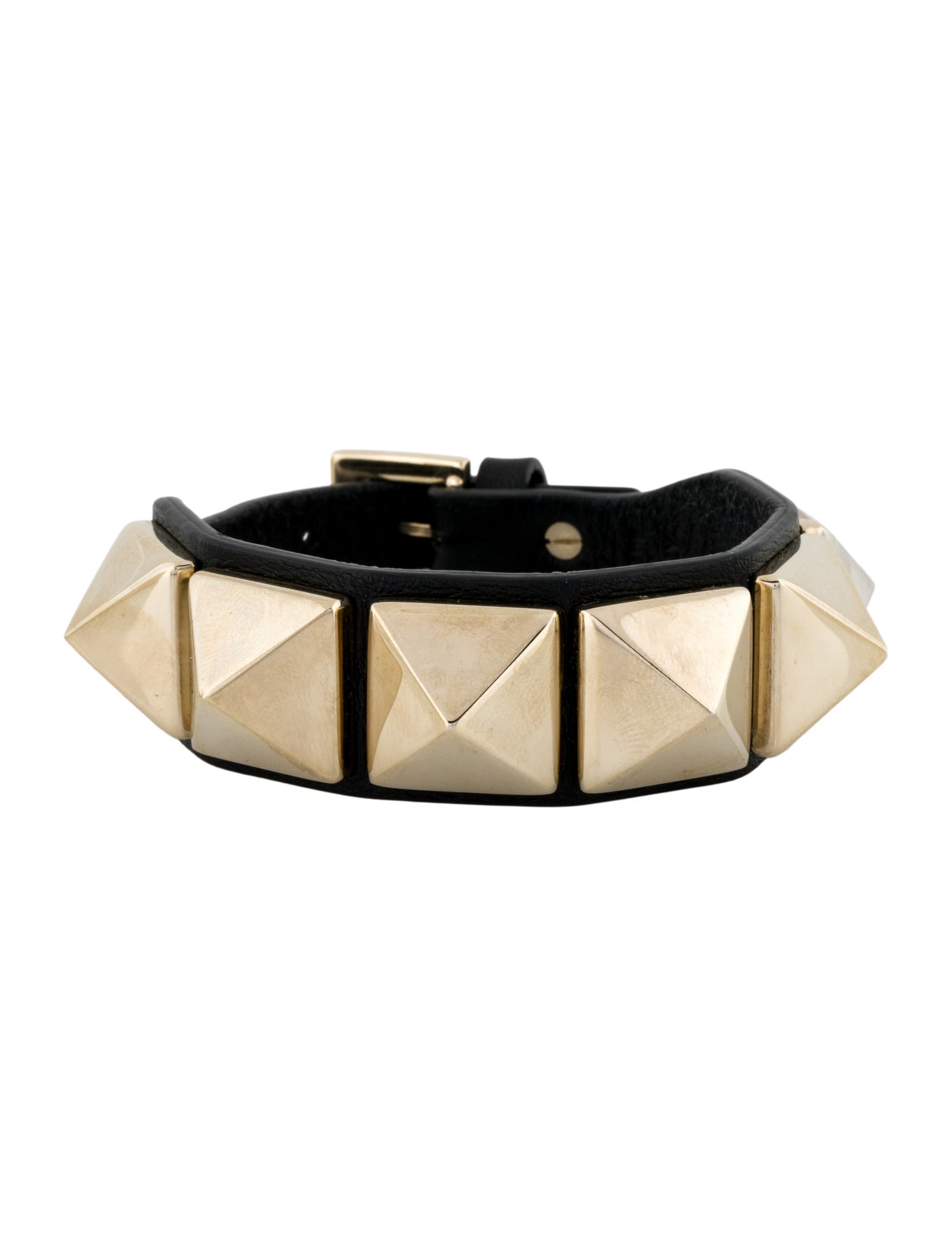 Valentino Leather Va Va Voom Rockstud Wrap Bracelet