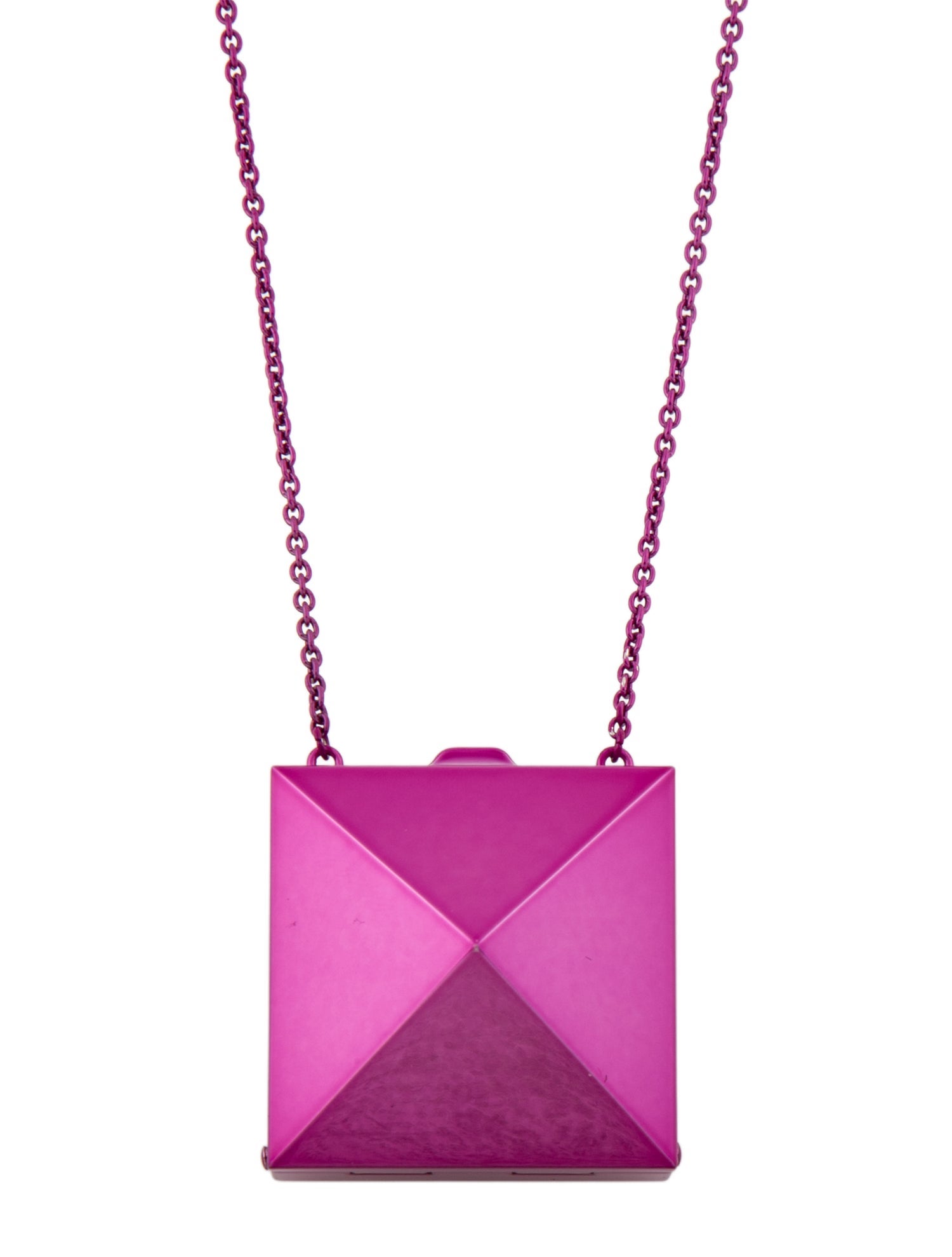 Valentino Rockstud Mirror Box Pendant Necklace