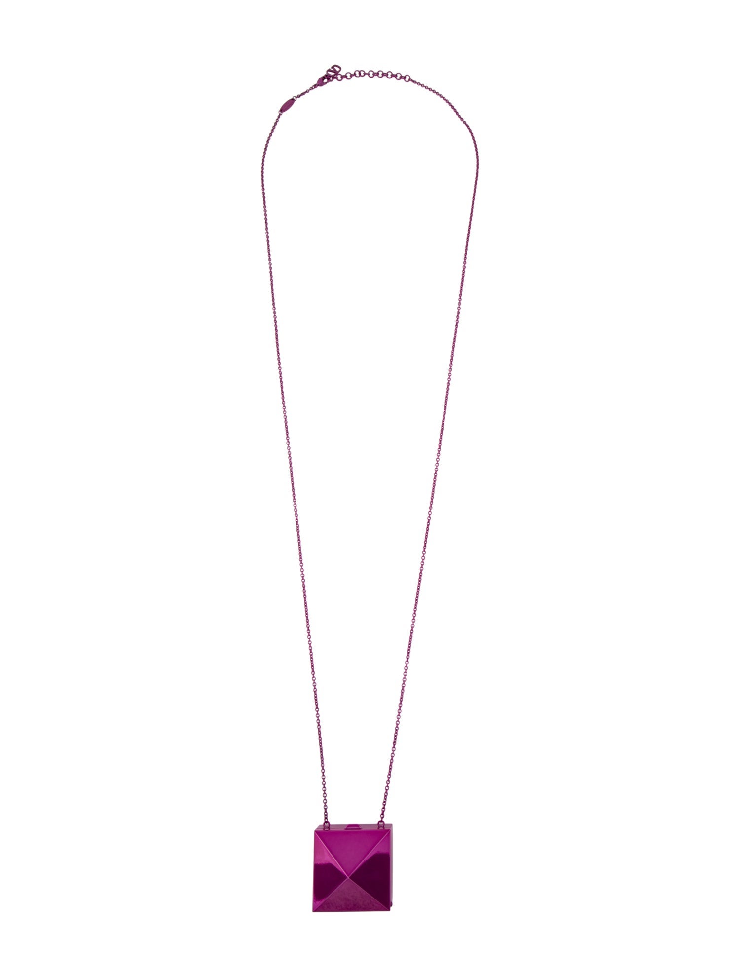 Valentino Rockstud Mirror Box Pendant Necklace