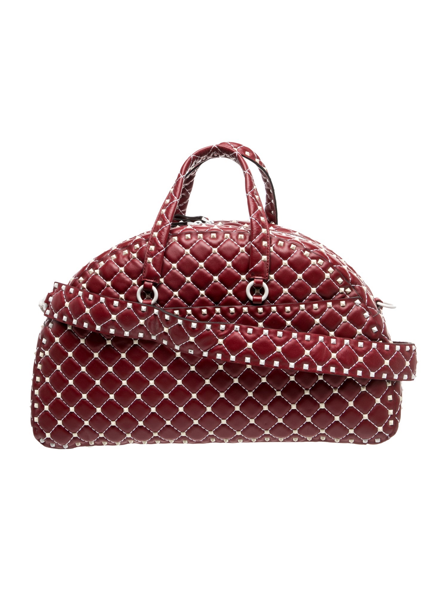 Valentino Leather Weekender Bag