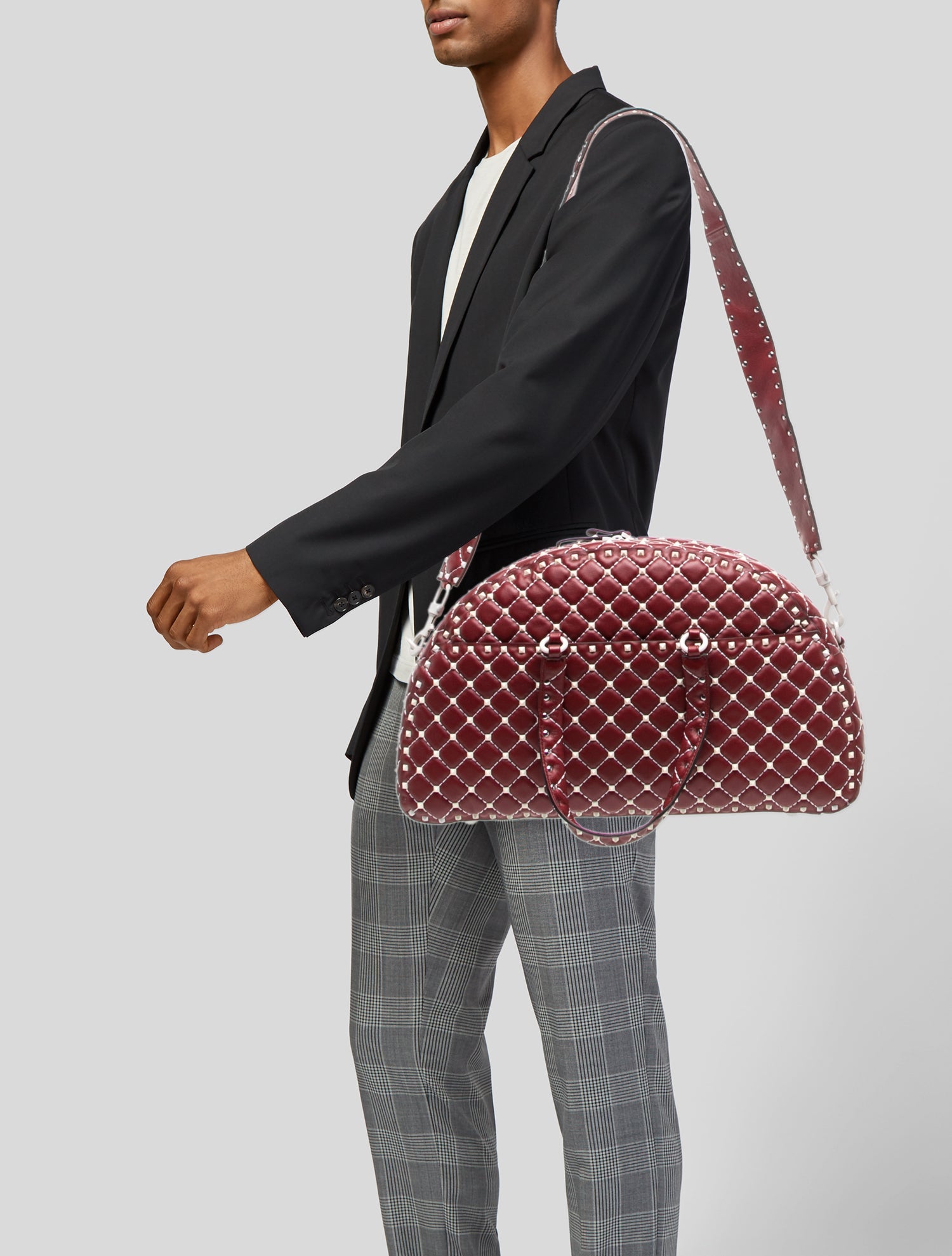 Valentino Leather Weekender Bag