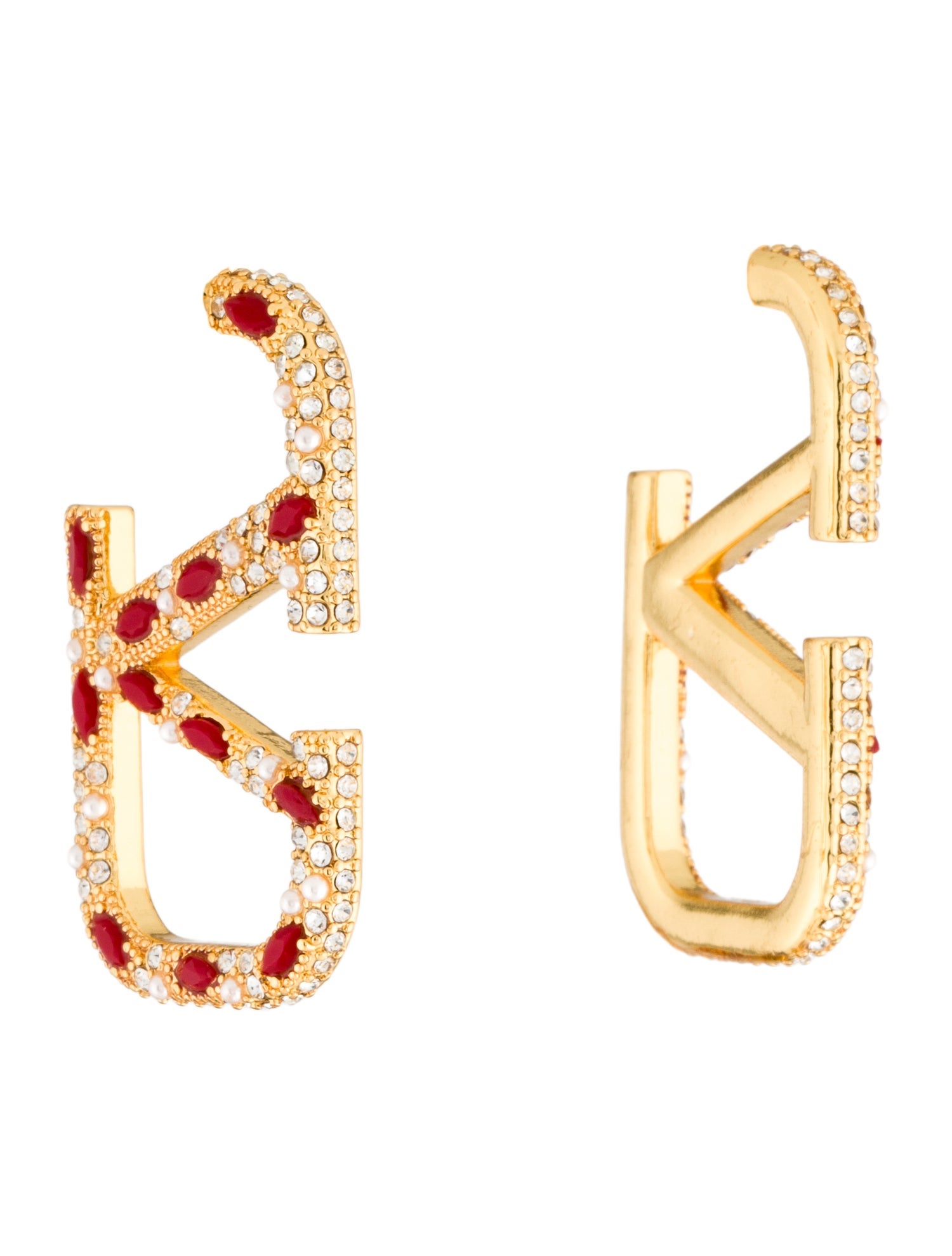 Valentino Vlogo Signature Coral Drop Earrings