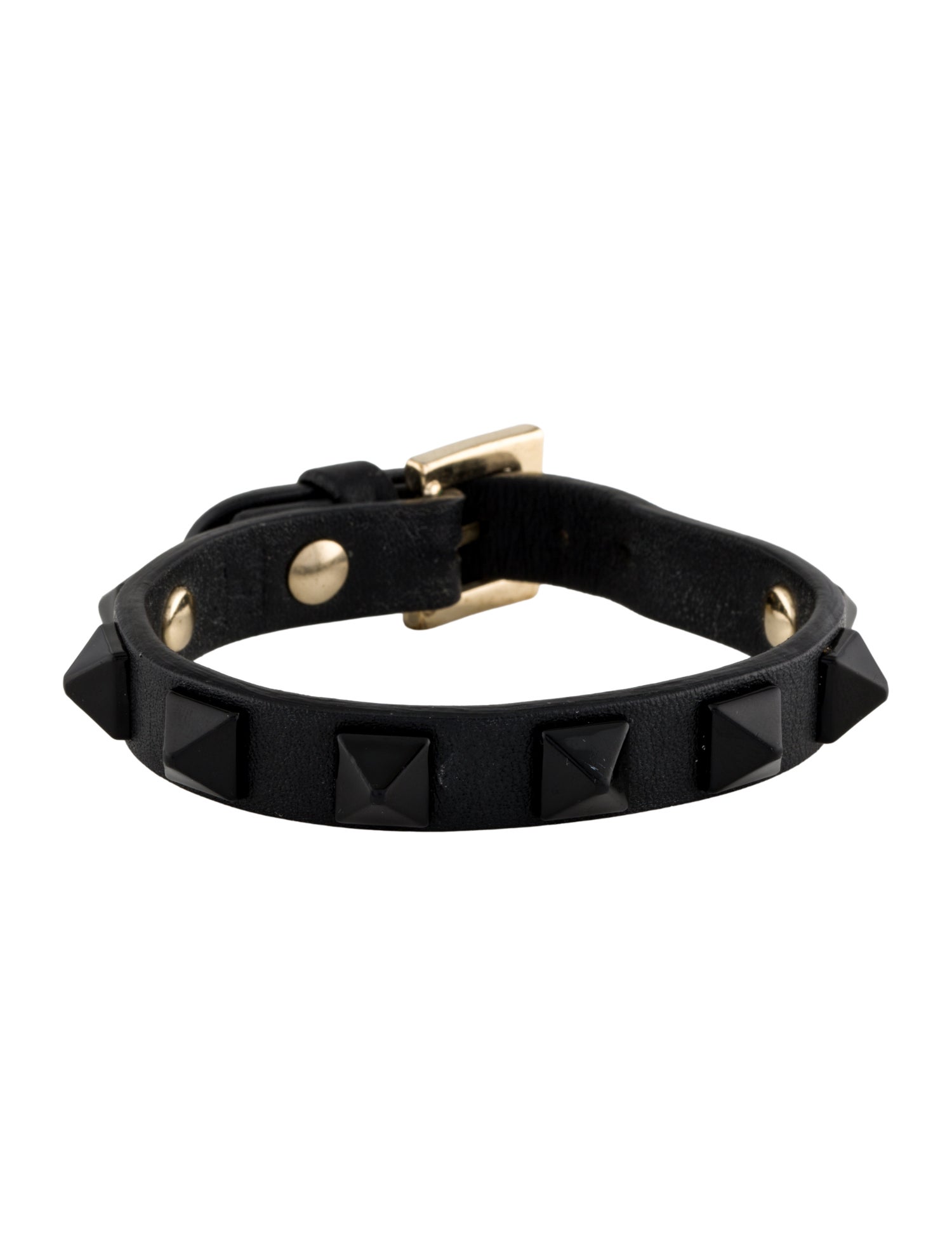 Valentino Leather Rockstud Wrap Bracelet