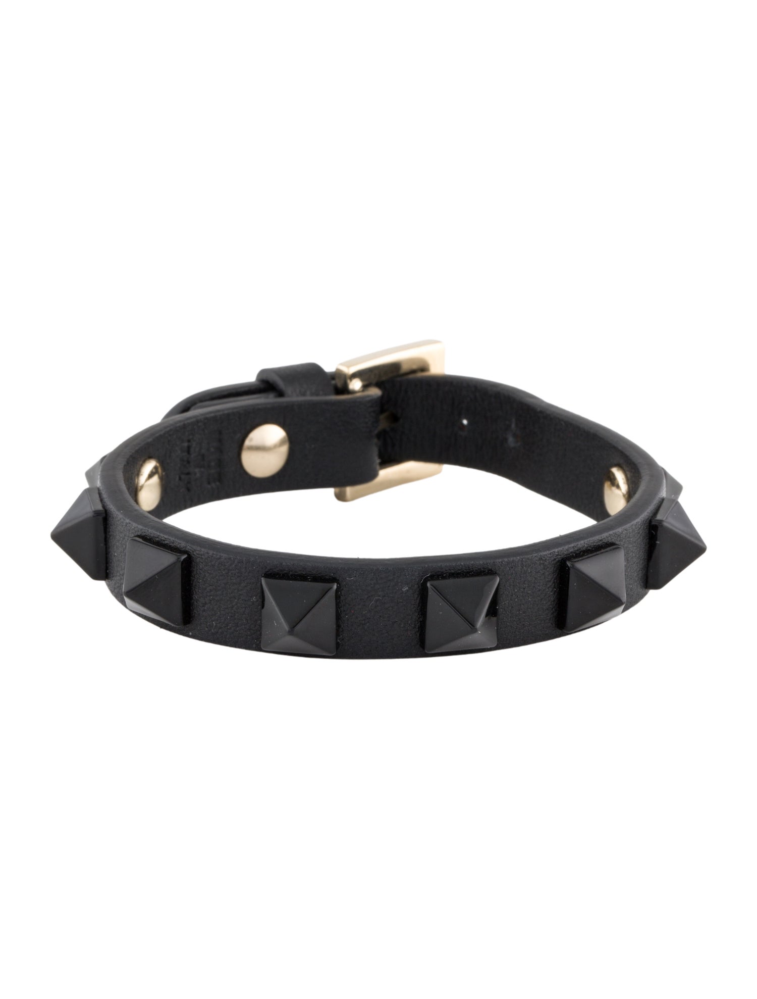 Valentino Leather Rockstud Wrap Bracelet