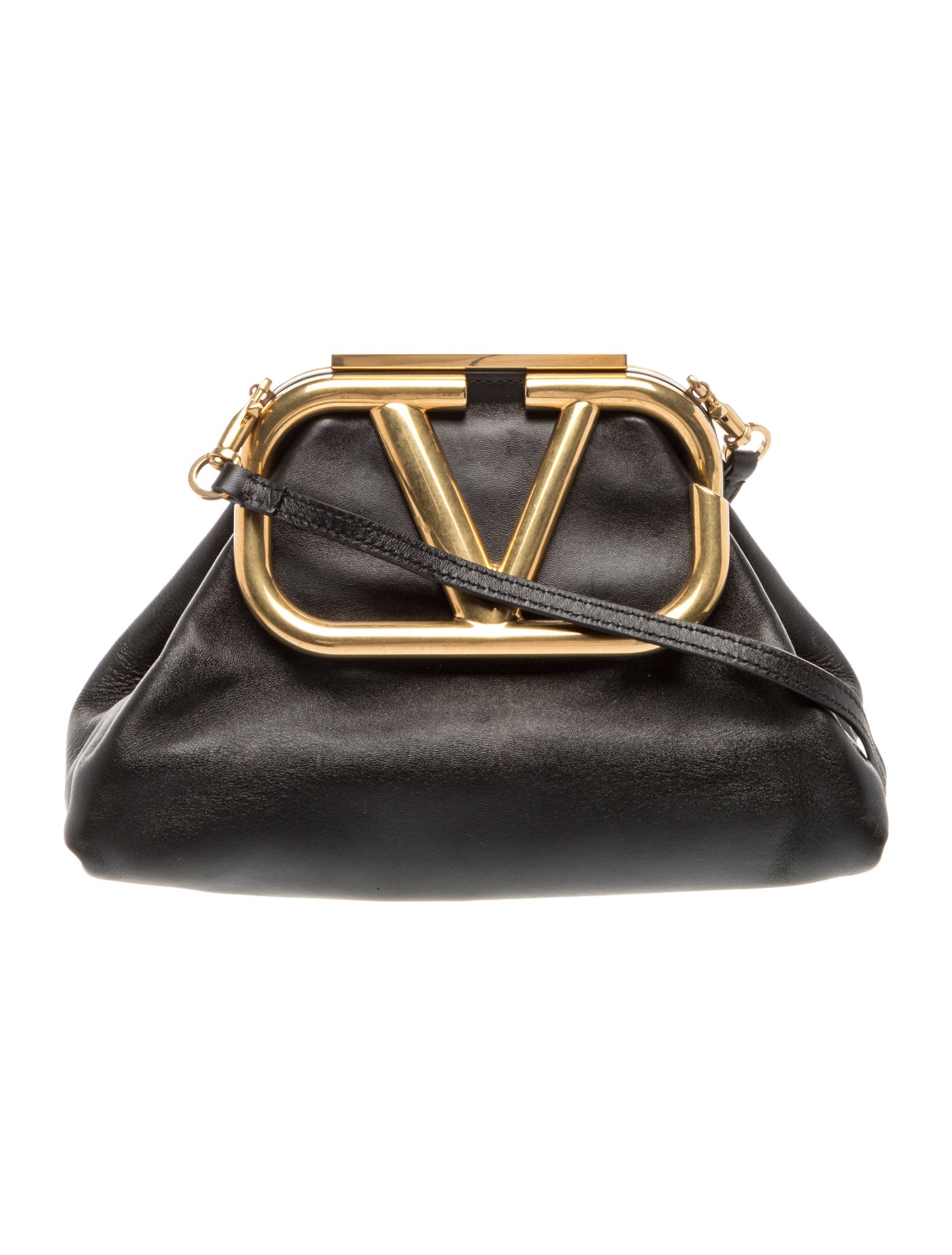 Valentino Vlogo Supervee Clutch Bag - Black Crossbody Bags