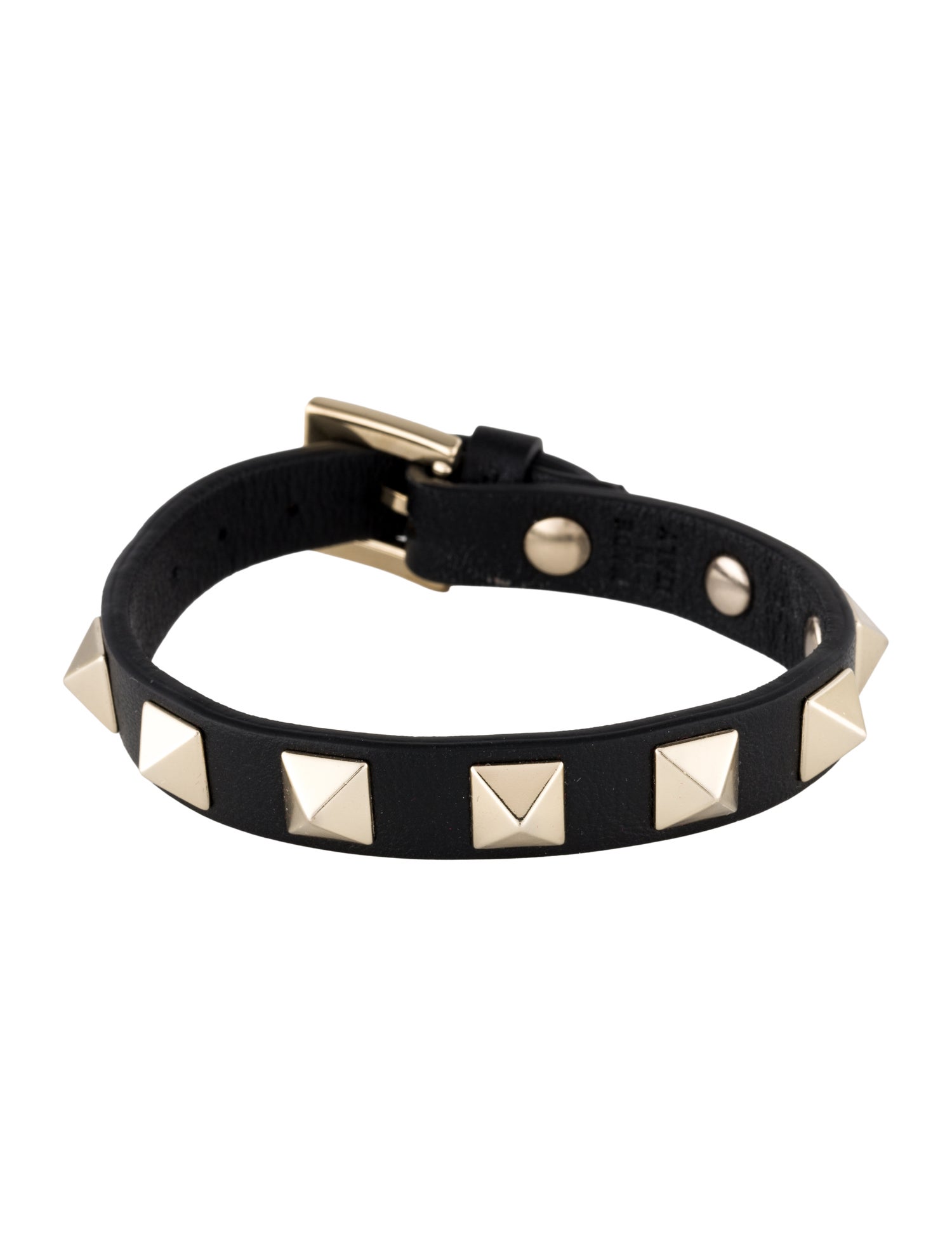 Valentino Leather Rockstud Bracelet