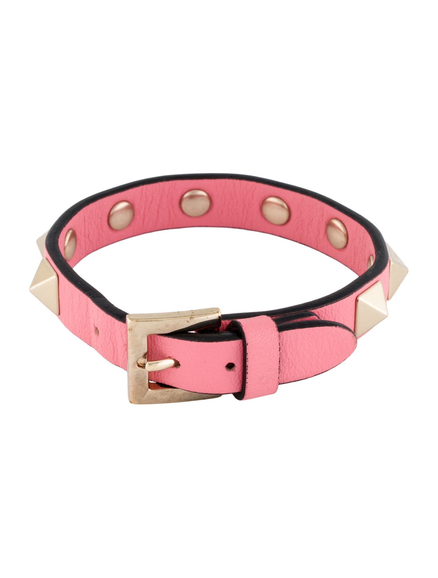 Valentino Leather Rockstud Wrap Bracelet