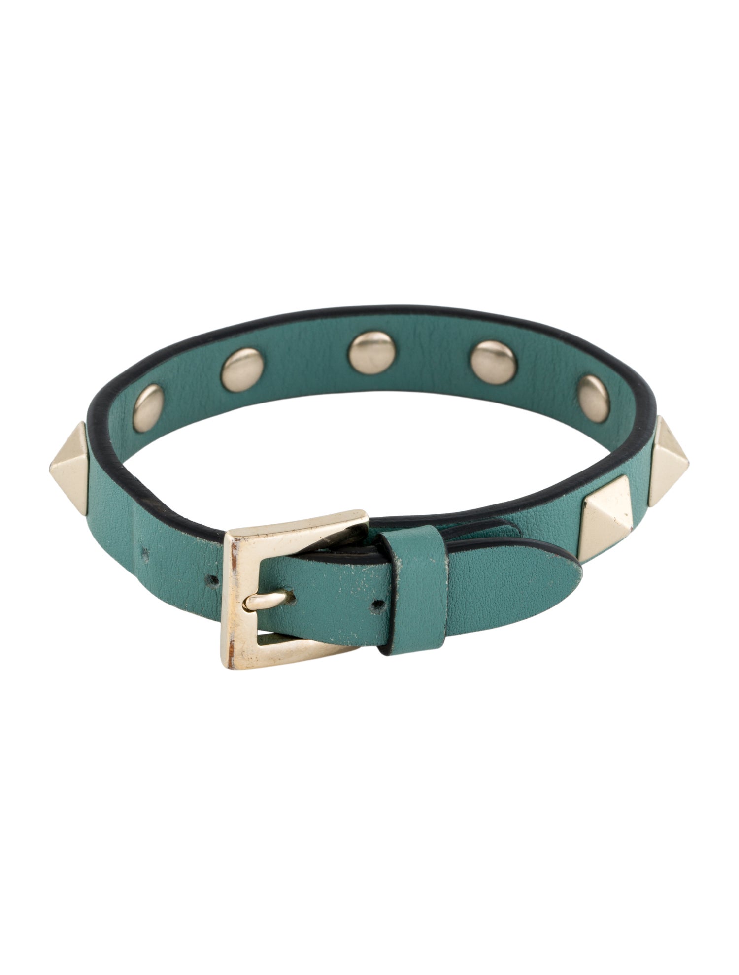 Valentino Leather Rockstud Wrap Bracelet