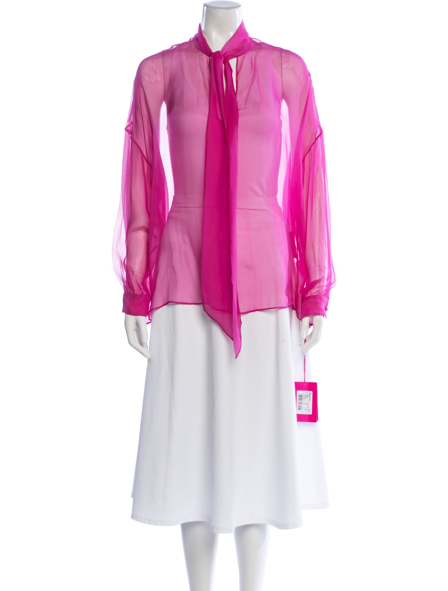 Valentino Silk Tie Neck Blouse w/ Tags