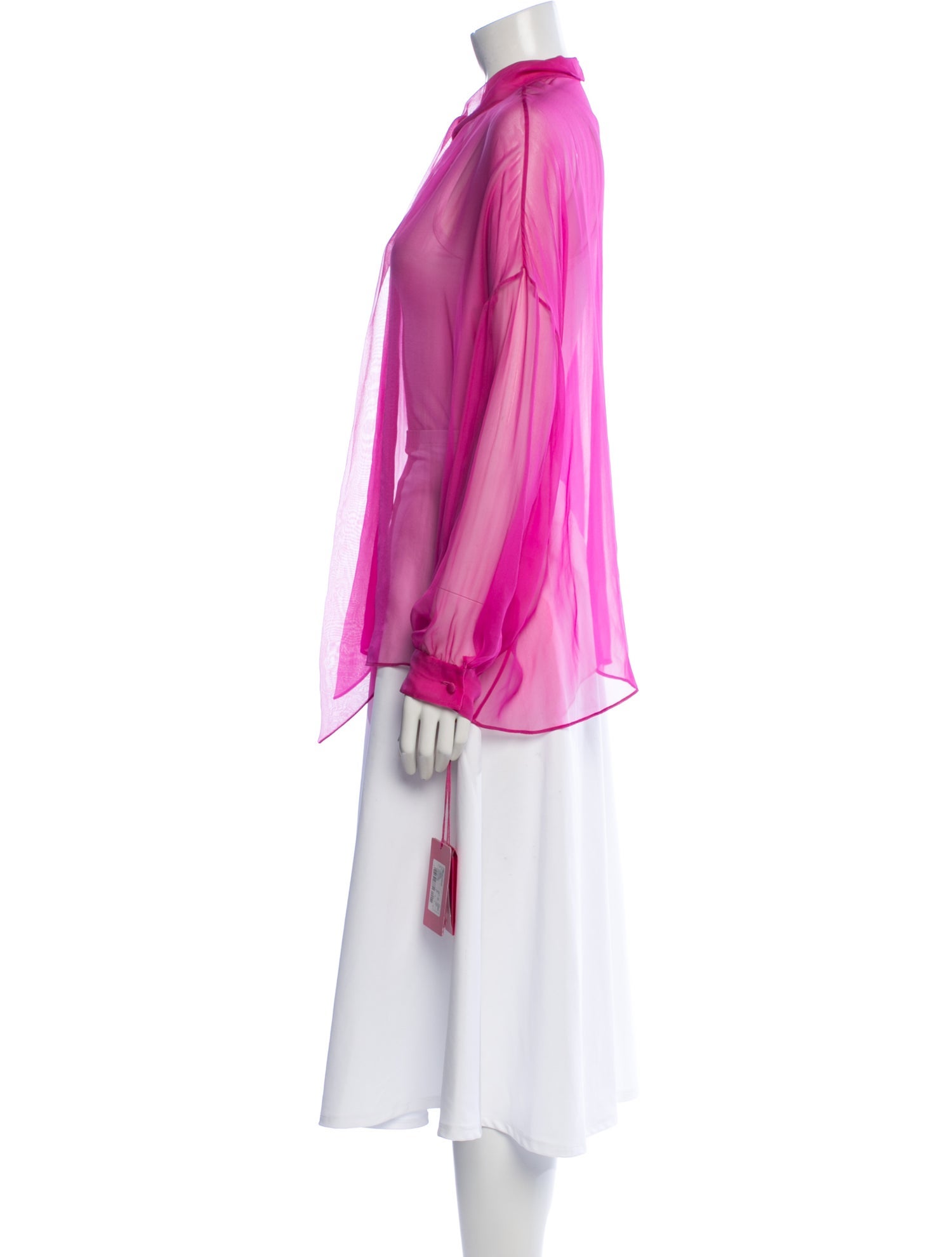 Valentino Silk Tie Neck Blouse w/ Tags