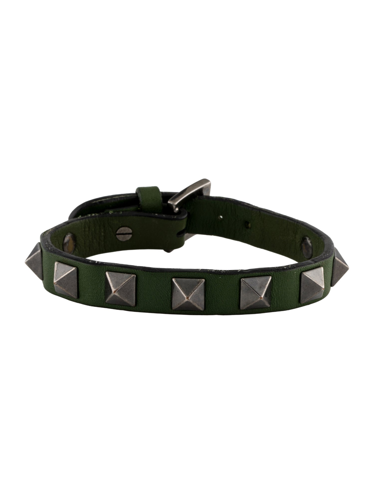 Valentino Rockstud Leather Wrap Bracelet