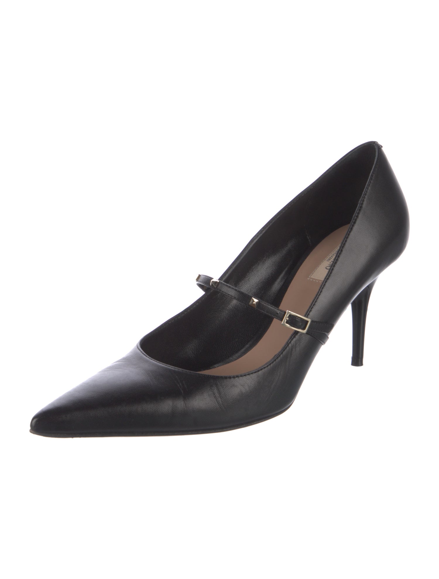 Valentino Rockstud Accents Leather Pumps