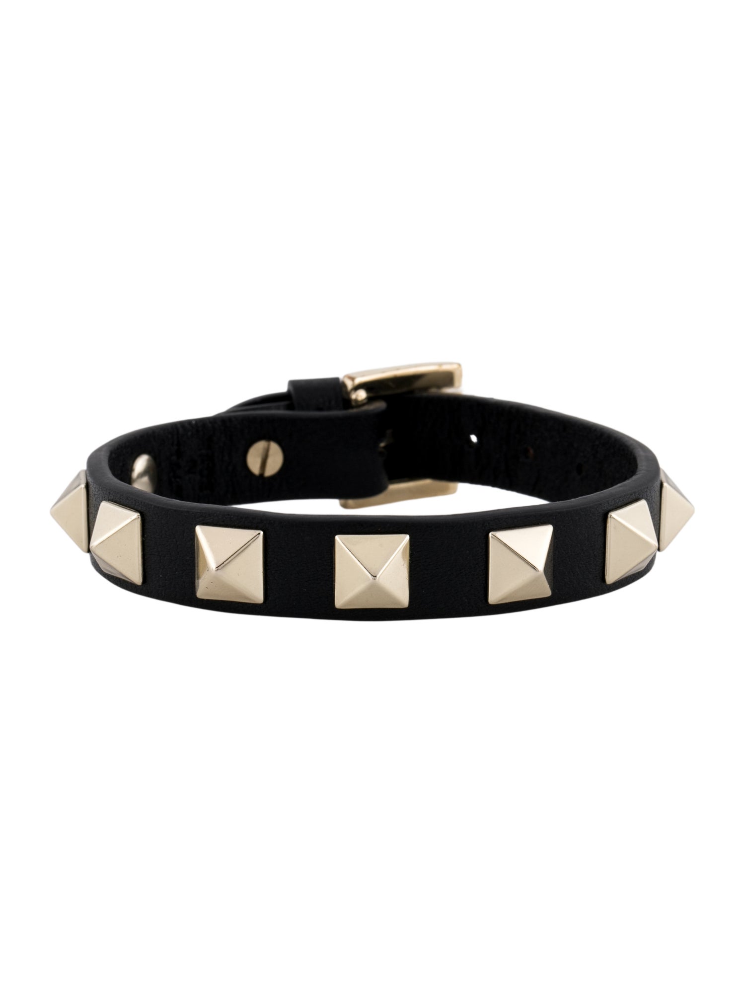 Valentino Leather Rockstud Wrap Bracelet