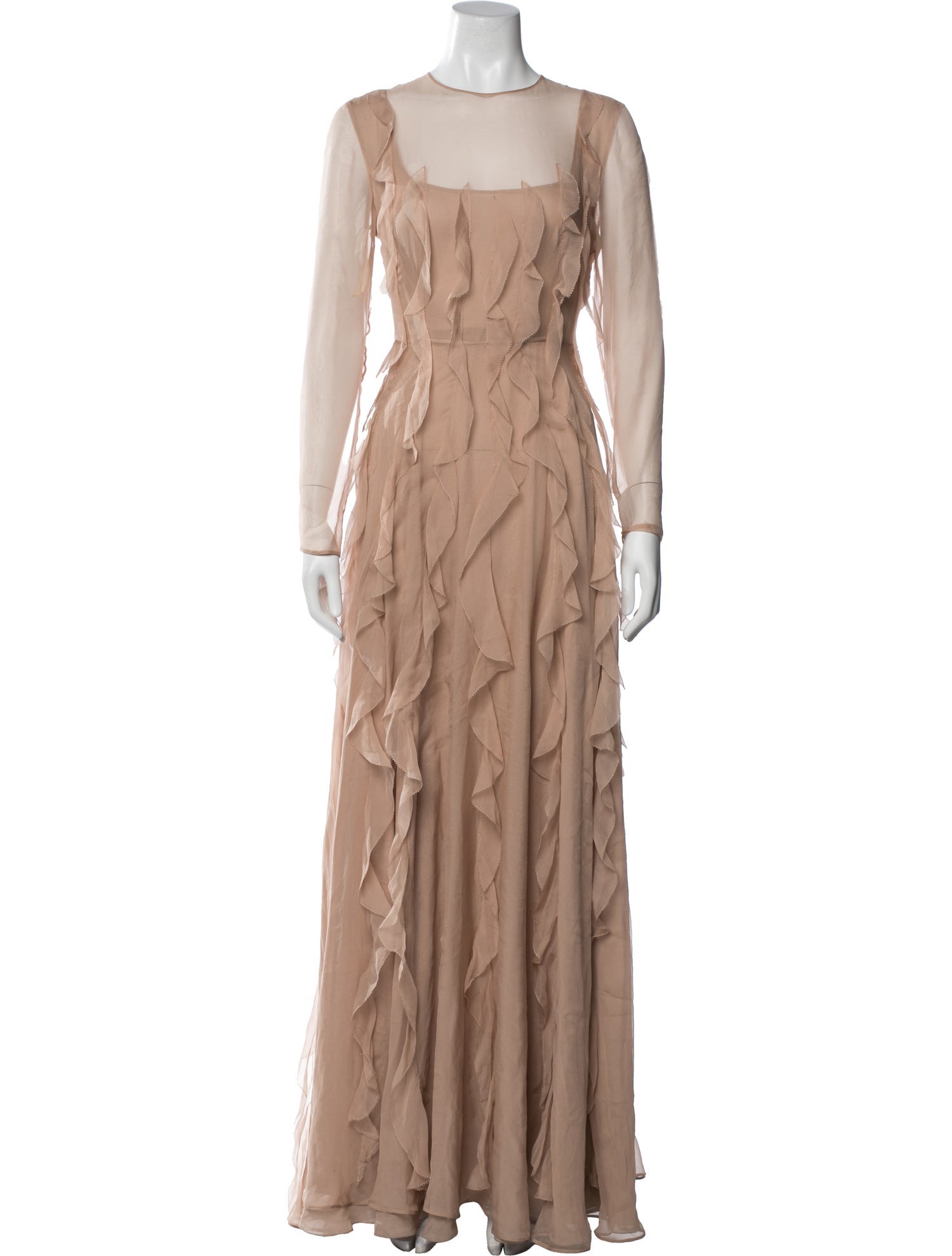 valentino silk ruffle dress Ruffled silk georgette midi dress in red - Valentino