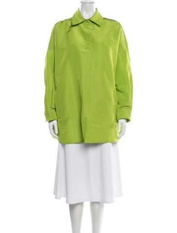 Pre-owned Valentino Silk Jacket In Green