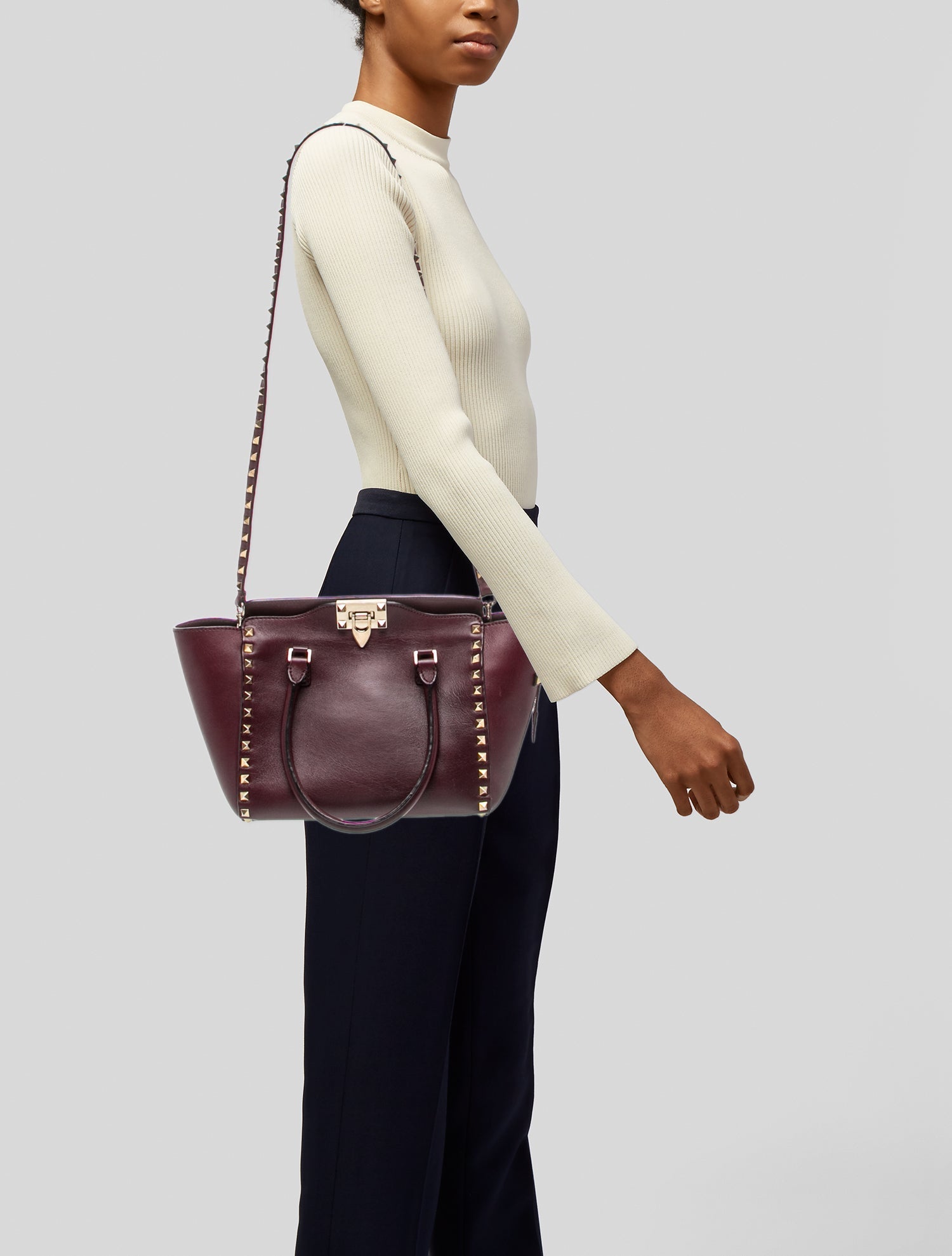 Valentino Leather Top Handle Bag