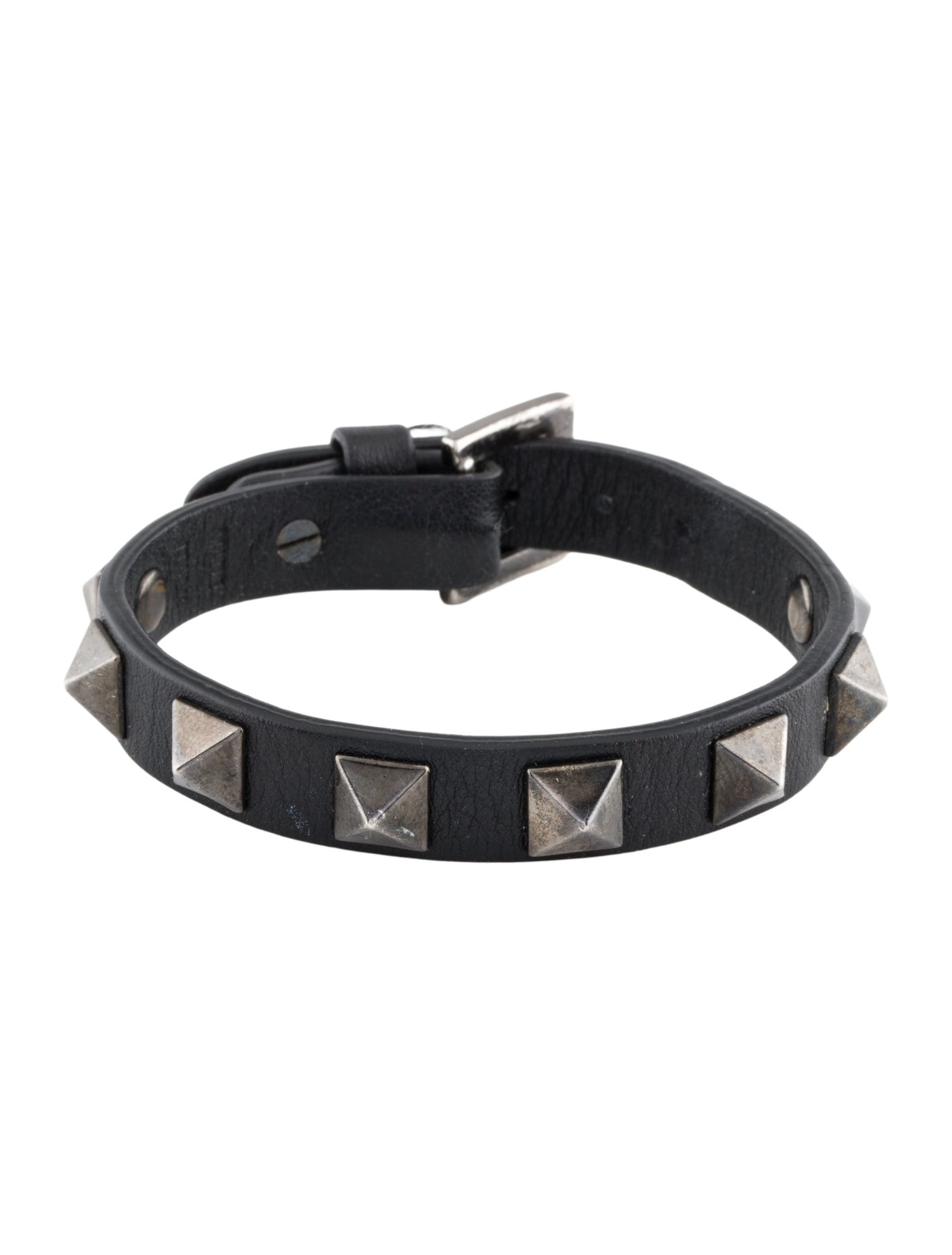 Valentino Rockstud Leather Wrap Bracelet