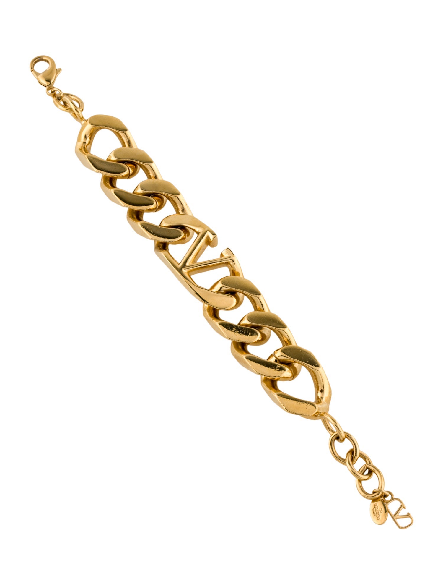 Valentino VLogo Curb Chain Link Bracelet
