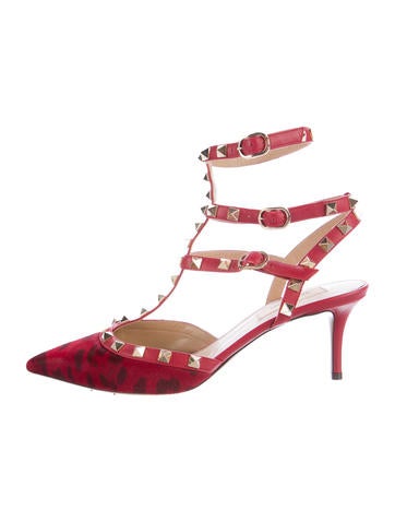 Valentino Ponyhair Rockstud Pumps