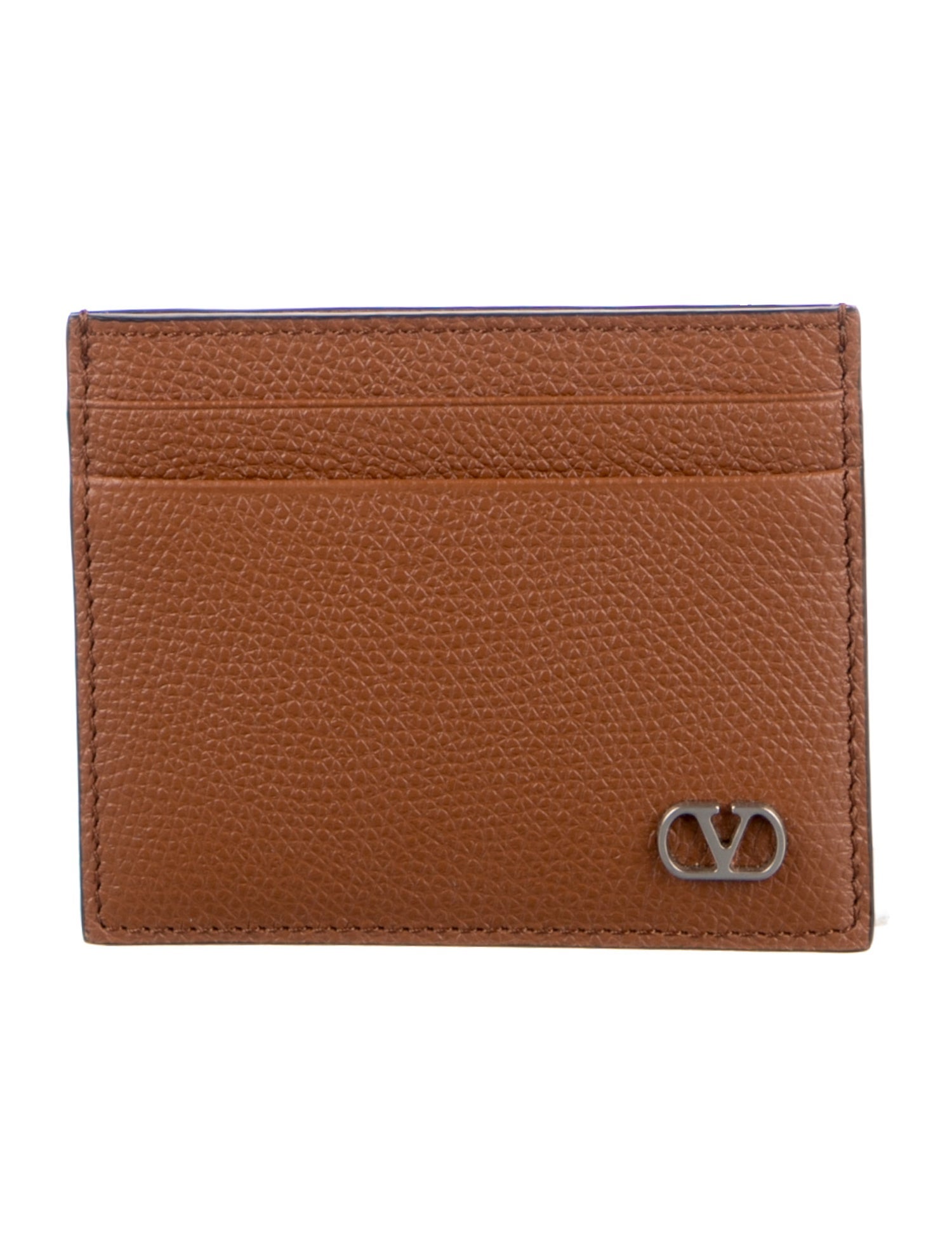 Valentino Vlogo Leather Card Holder