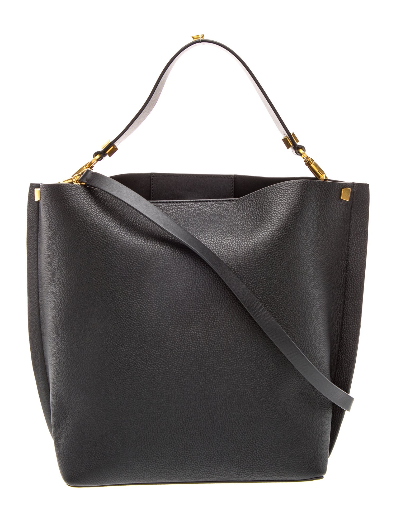 Valentino Rockstud Bucket Bag - Black Totes, Handbags - VAL563630
