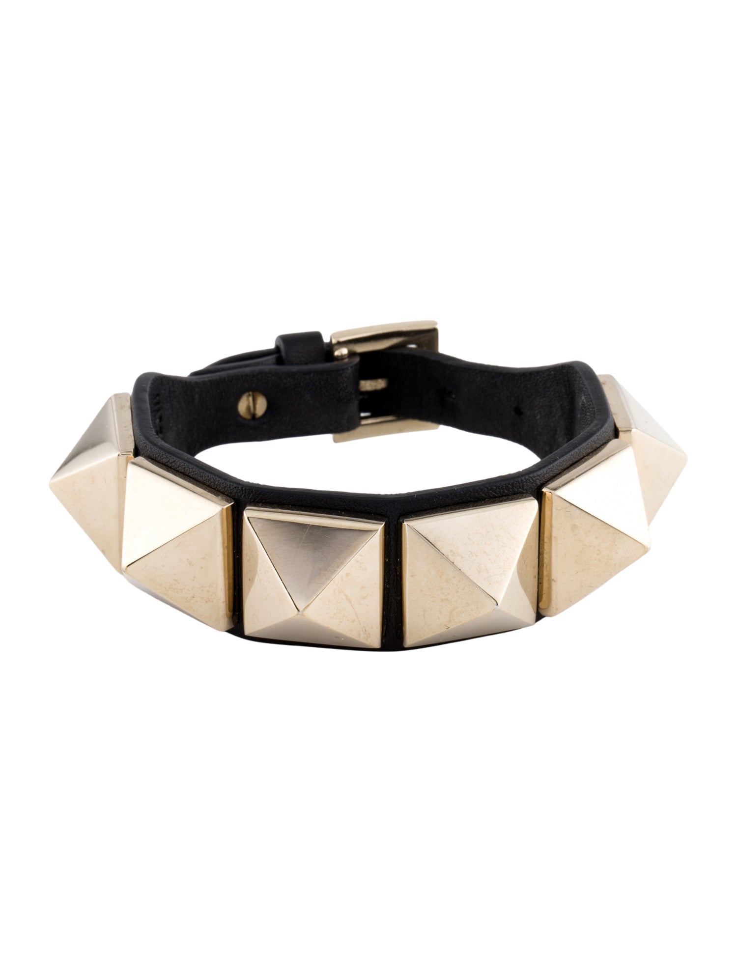 Valentino Leather Studded Wrap Bracelet