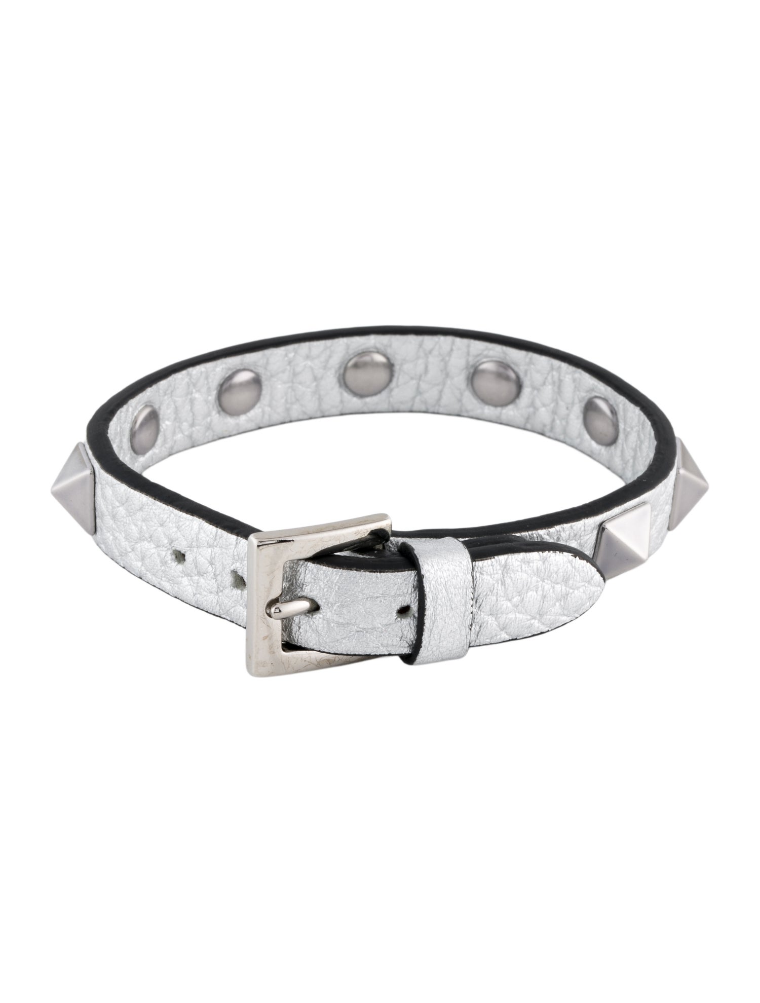Valentino Leather Rockstud Wrap Bracelet