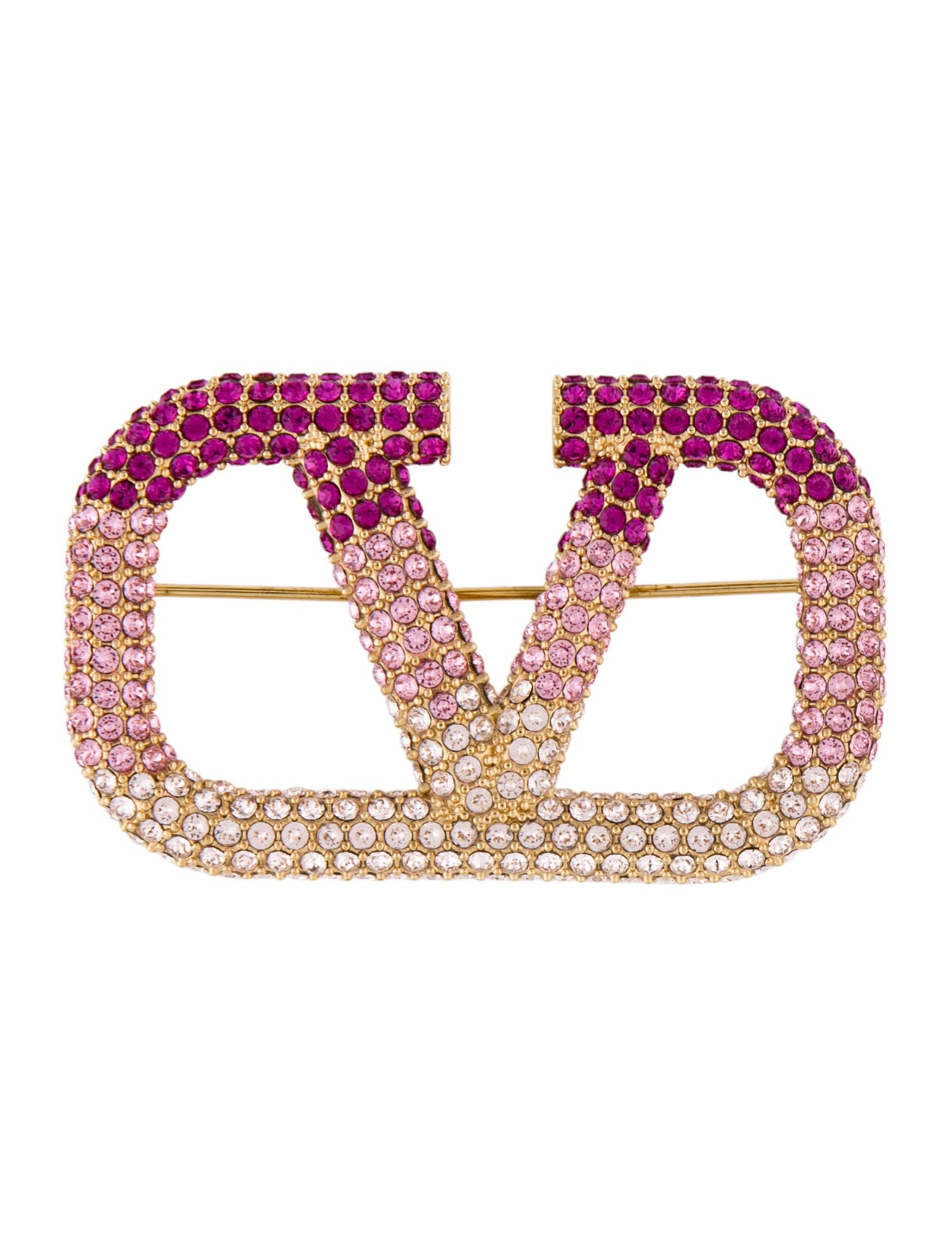 Valentino Crystal Ombre Brooch