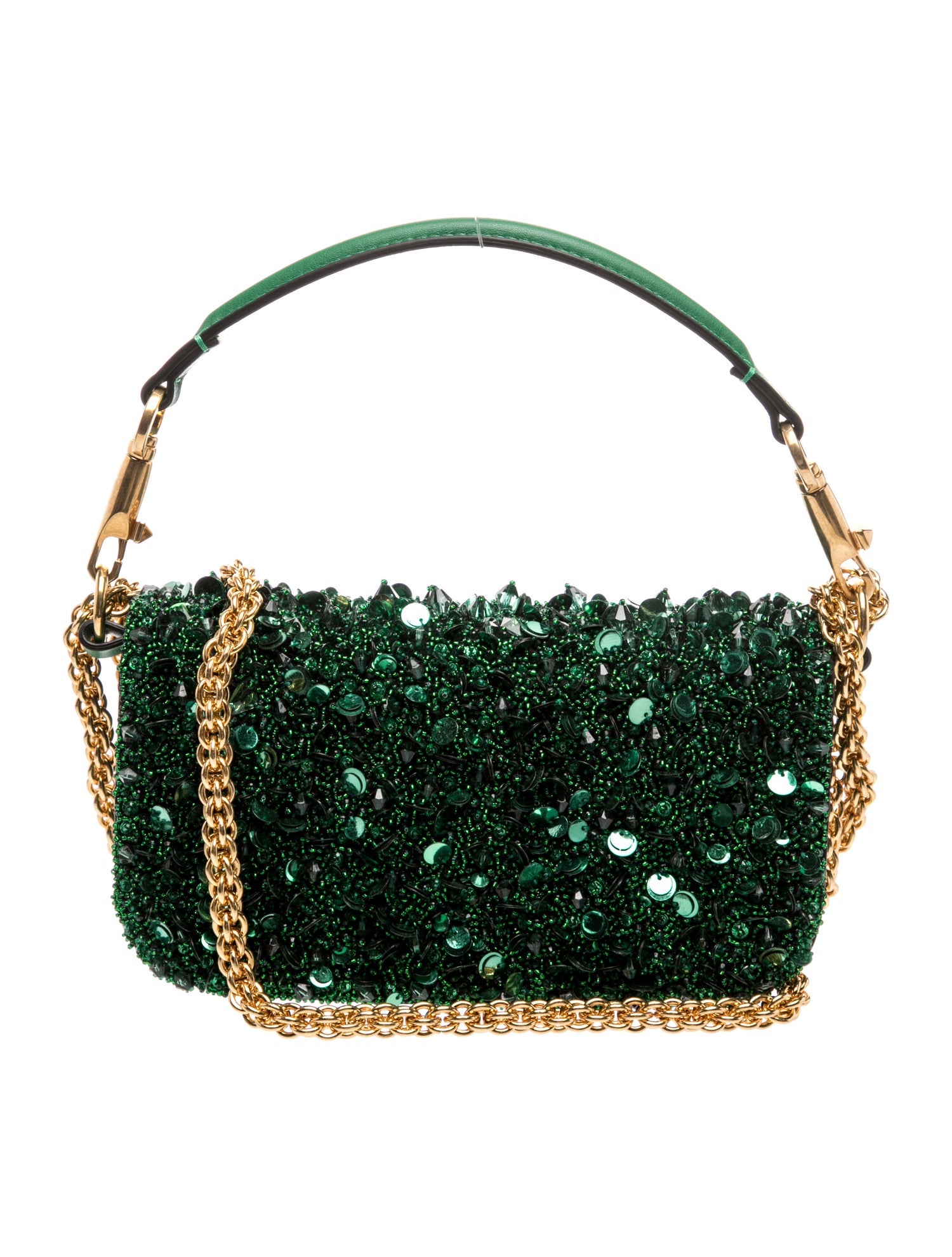 sale 未使用　valentino　ミニトート　グリーン　定価20万程？ Valentino Vlogo Crossbody Bag Small w/ Tags - Green Mini Bags