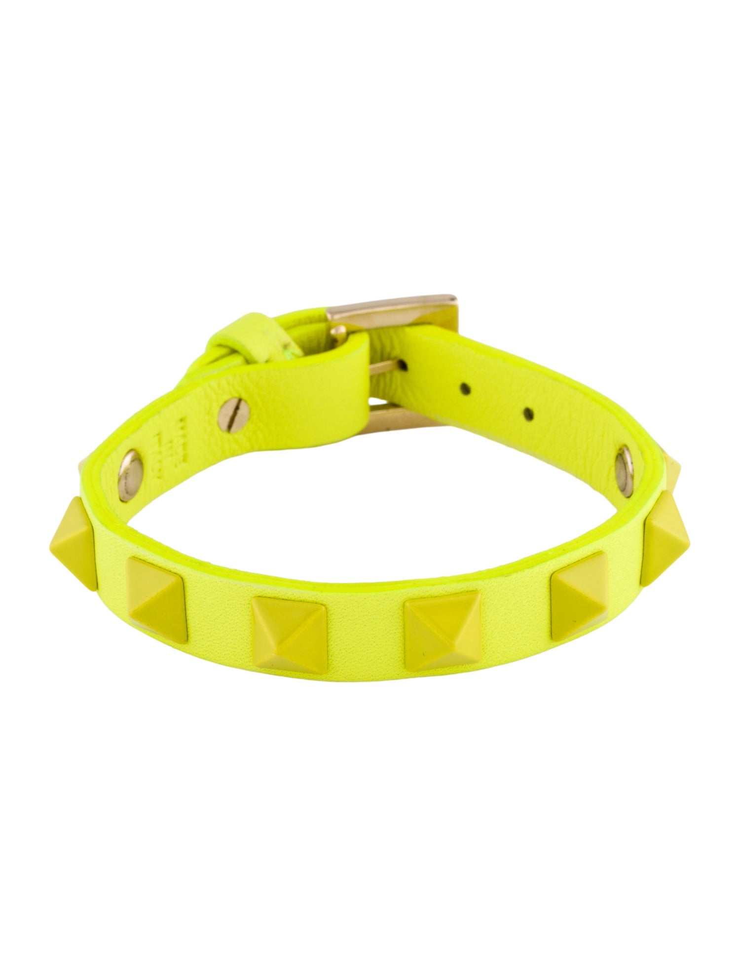 Valentino Leather & Enamel Rockstud Wrap Bracelet
