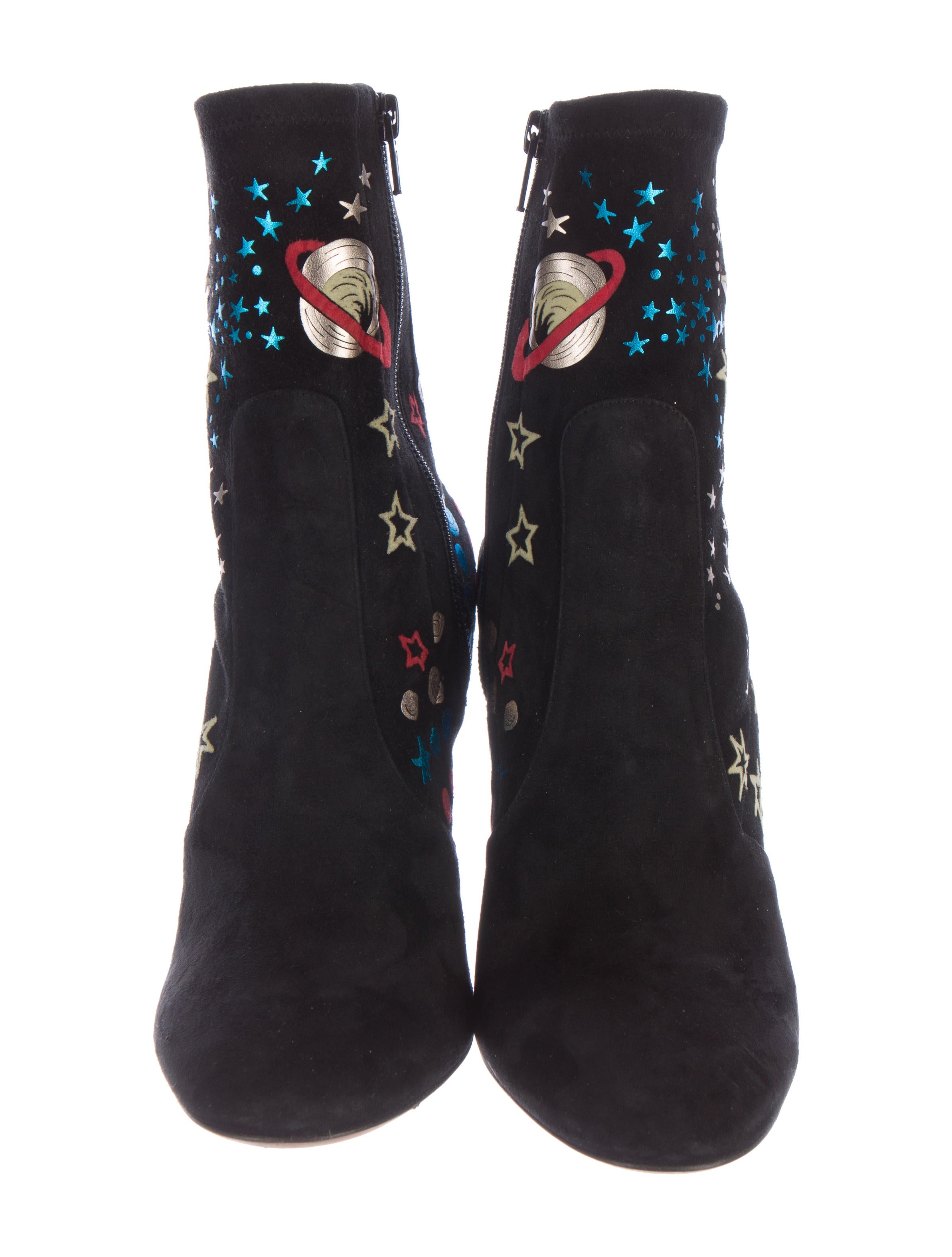 Valentino Suede Astro Couture Ankle Boots Shoes VAL56594 The RealReal