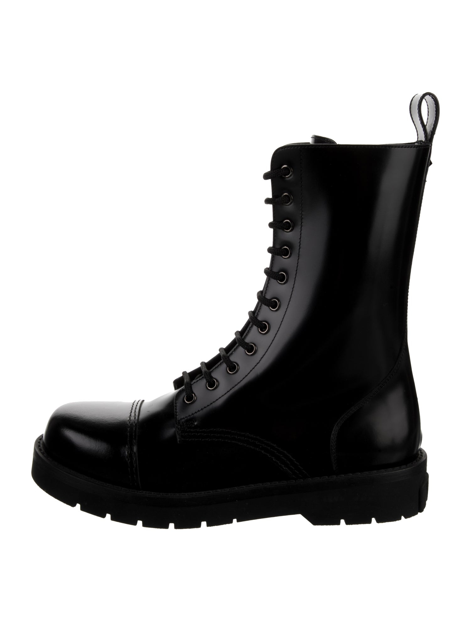 Valentino Leather Combat Boots