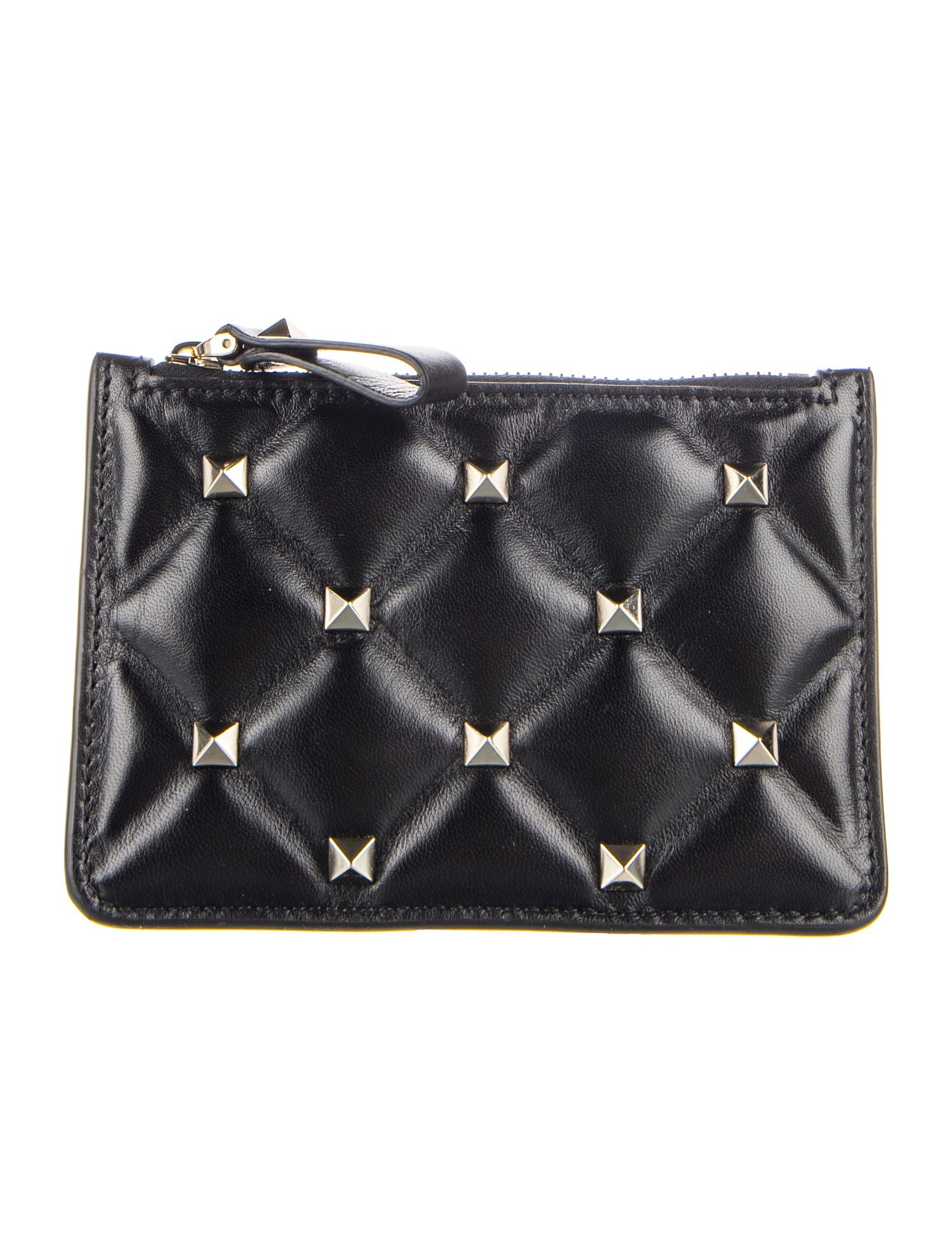 Valentino Rockstud Accents Leather Wallet
