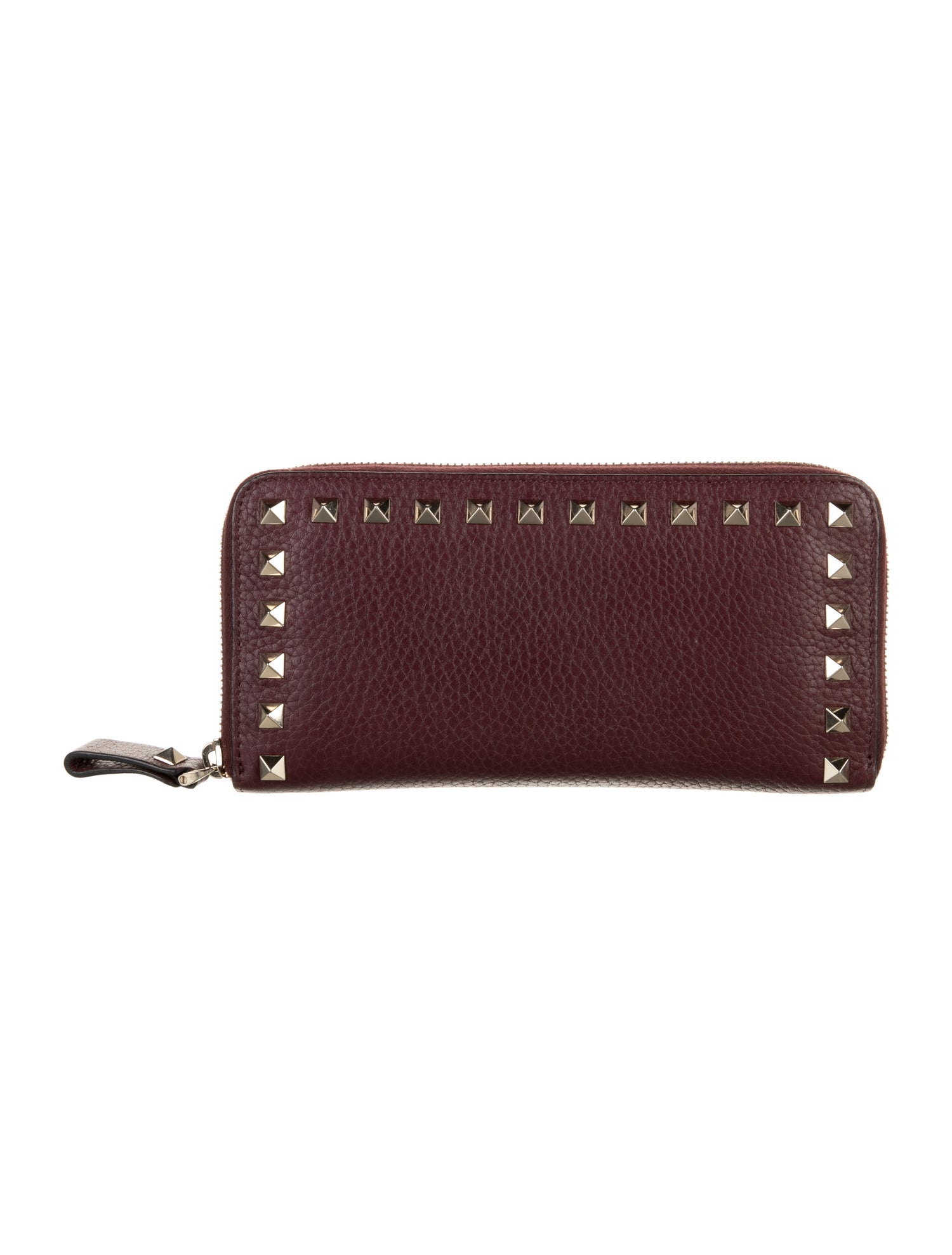 Valentino Rockstud Accents Leather Continental Wallet