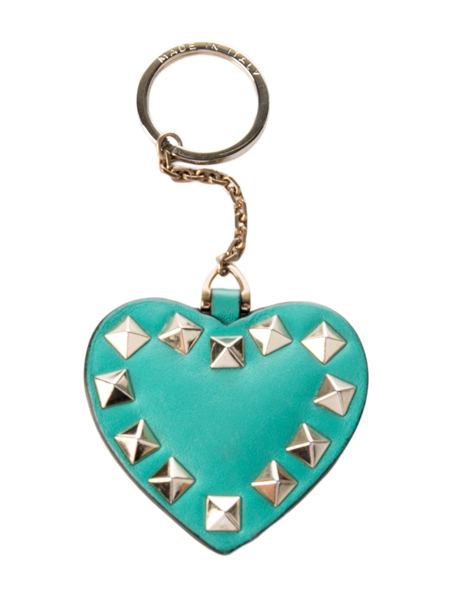 Valentino Valentino Studded Heart Keychain