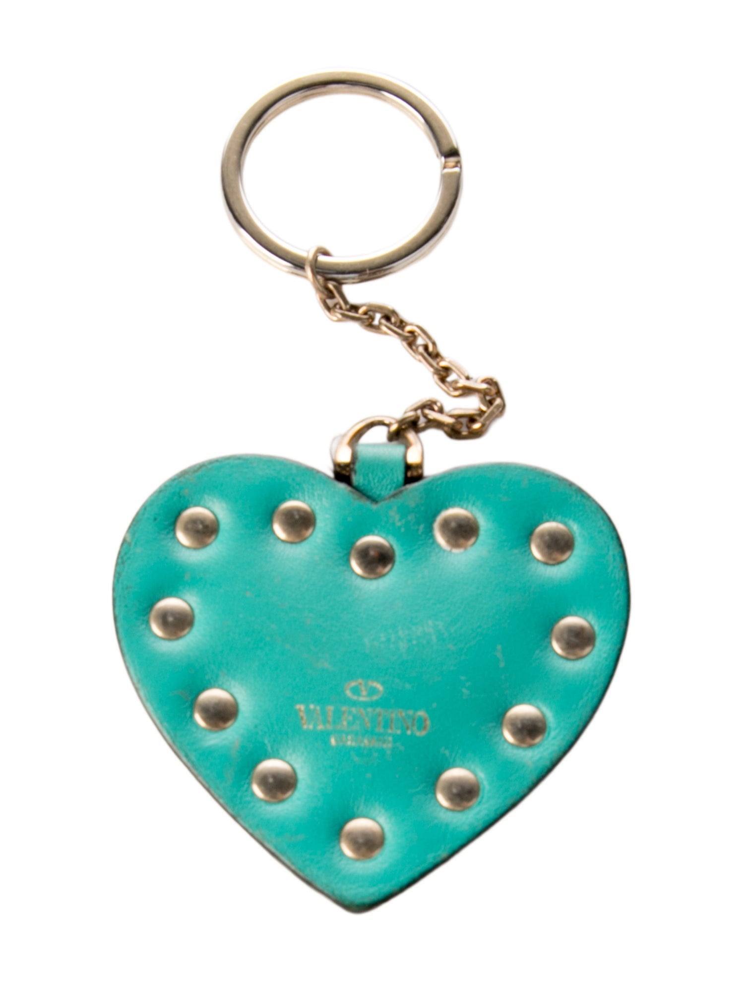 Valentino Valentino Studded Heart Keychain