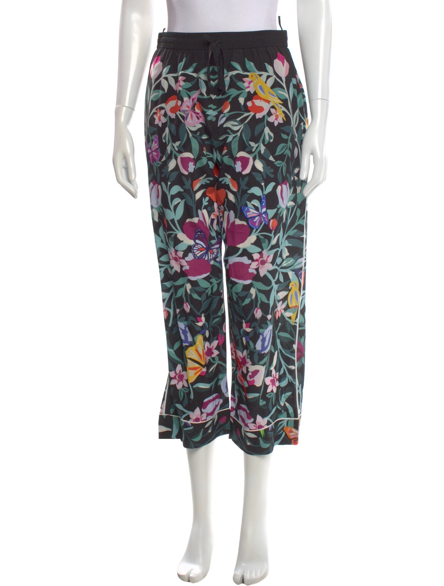 Valentino Silk Wide Leg Pants
