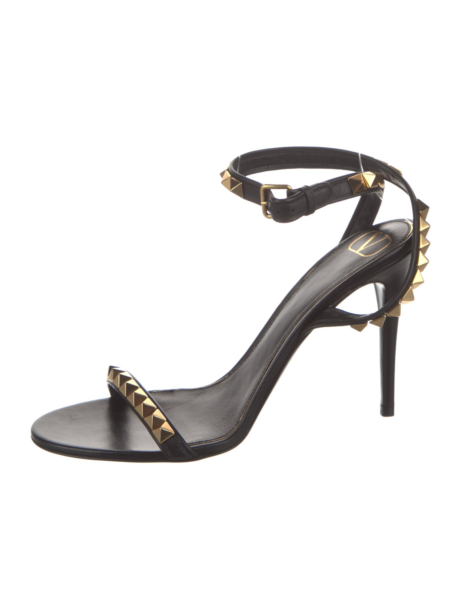 Valentino Rockstud Accents Leather Sandals