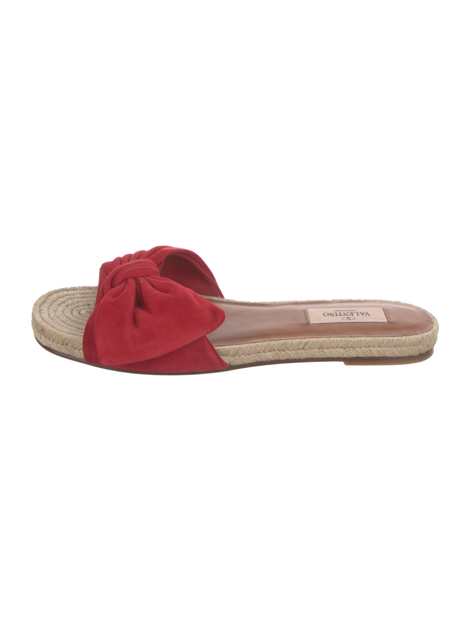 Valentino Suede Bow Accents Slides
